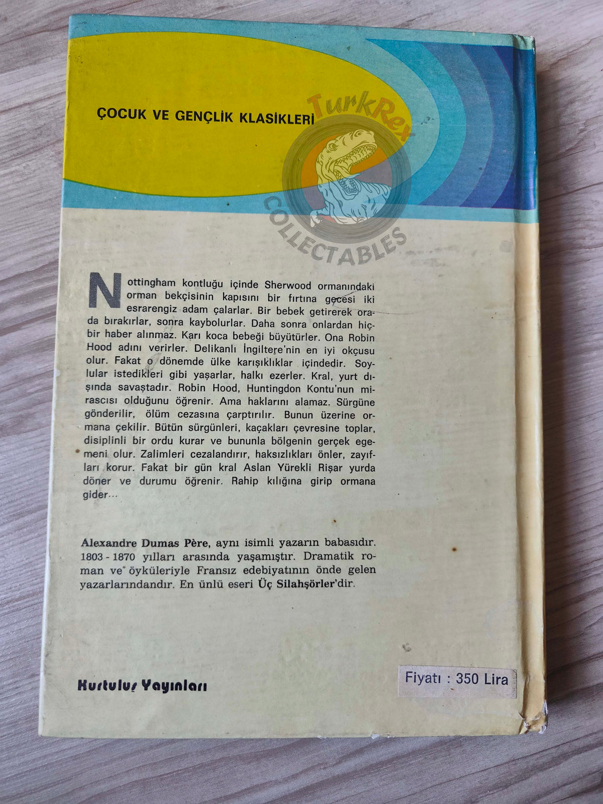 Robin Hood – Alexandre Dumas 1981 HC Turkish Book Turkey Illustrated