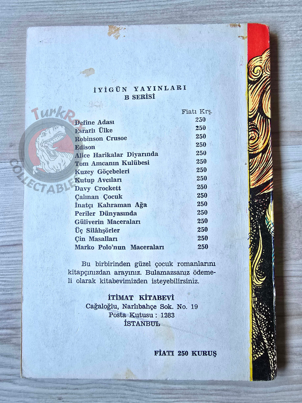 Richard J. Walsh – The Adventures of Marco Polo 1970 Turkish Book Turkey Illustrated