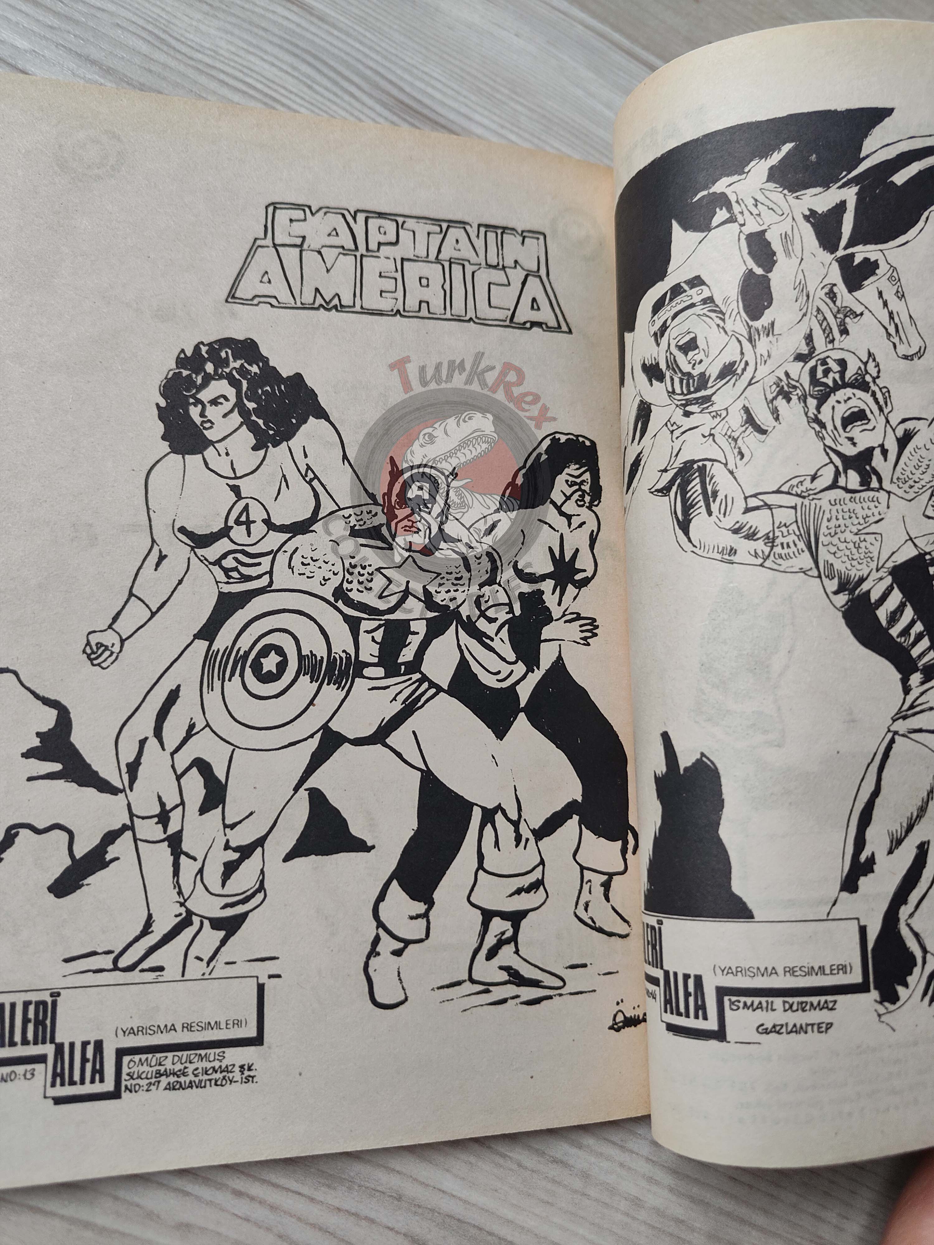 Captain America – Issue #6 1988 Turkish Comic Turkey #175 #176 #177 #178