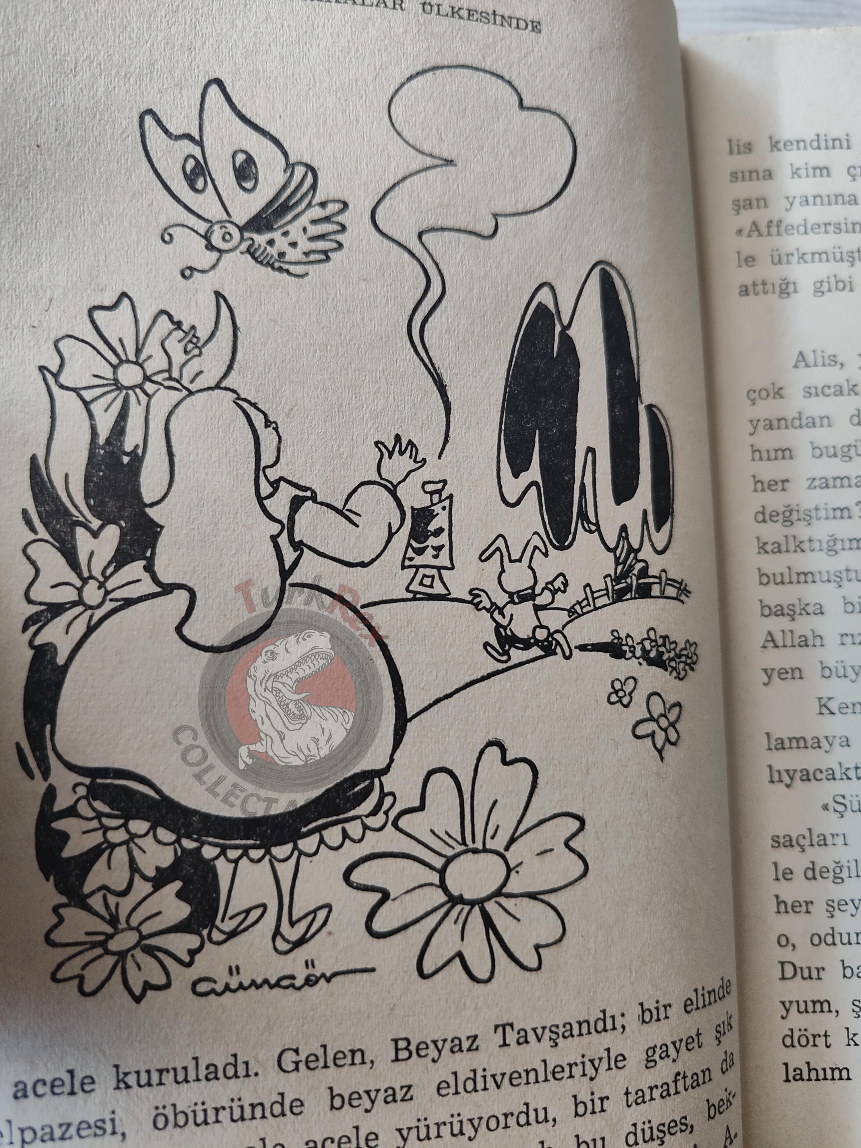 Lewis Carroll – Alice in Wonderland 1953 Turkish Book Turkey Illustrated