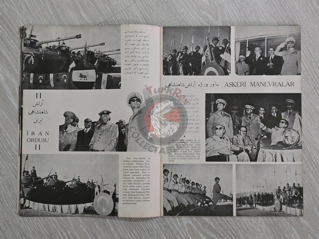 The Visit of Mohammad Reza Shah Pahlavi to Turkey 1956 Turkish Book Iran Propaganda Persian