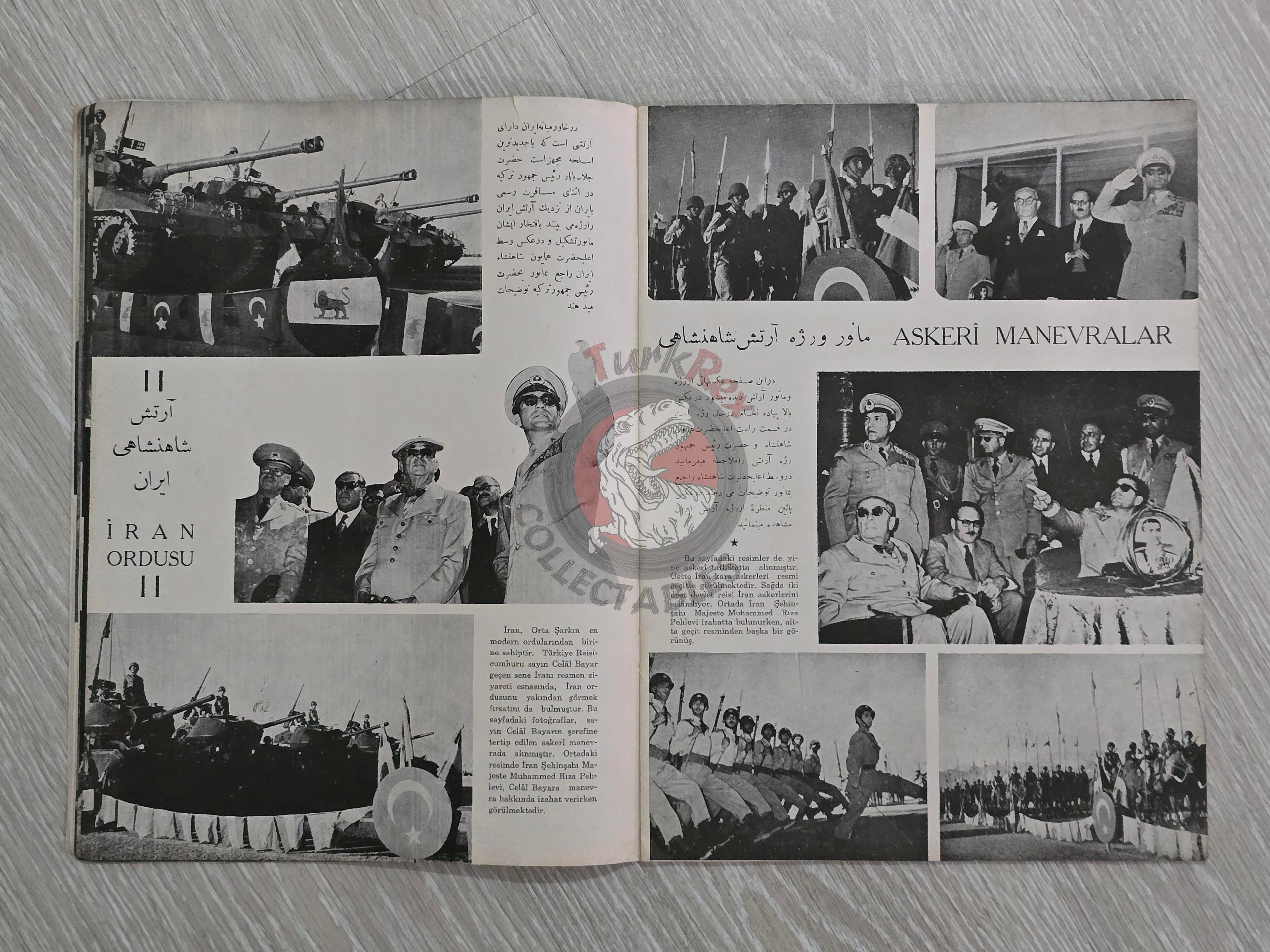The Visit of Mohammad Reza Shah Pahlavi to Turkey 1956 Turkish Book Iran Propaganda Persian