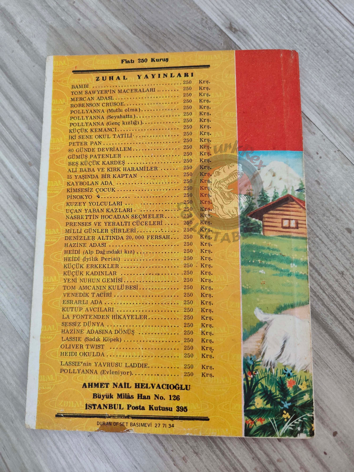 Johanna Spyri – Heidi 1970 Turkish Book Turkey Illustrated