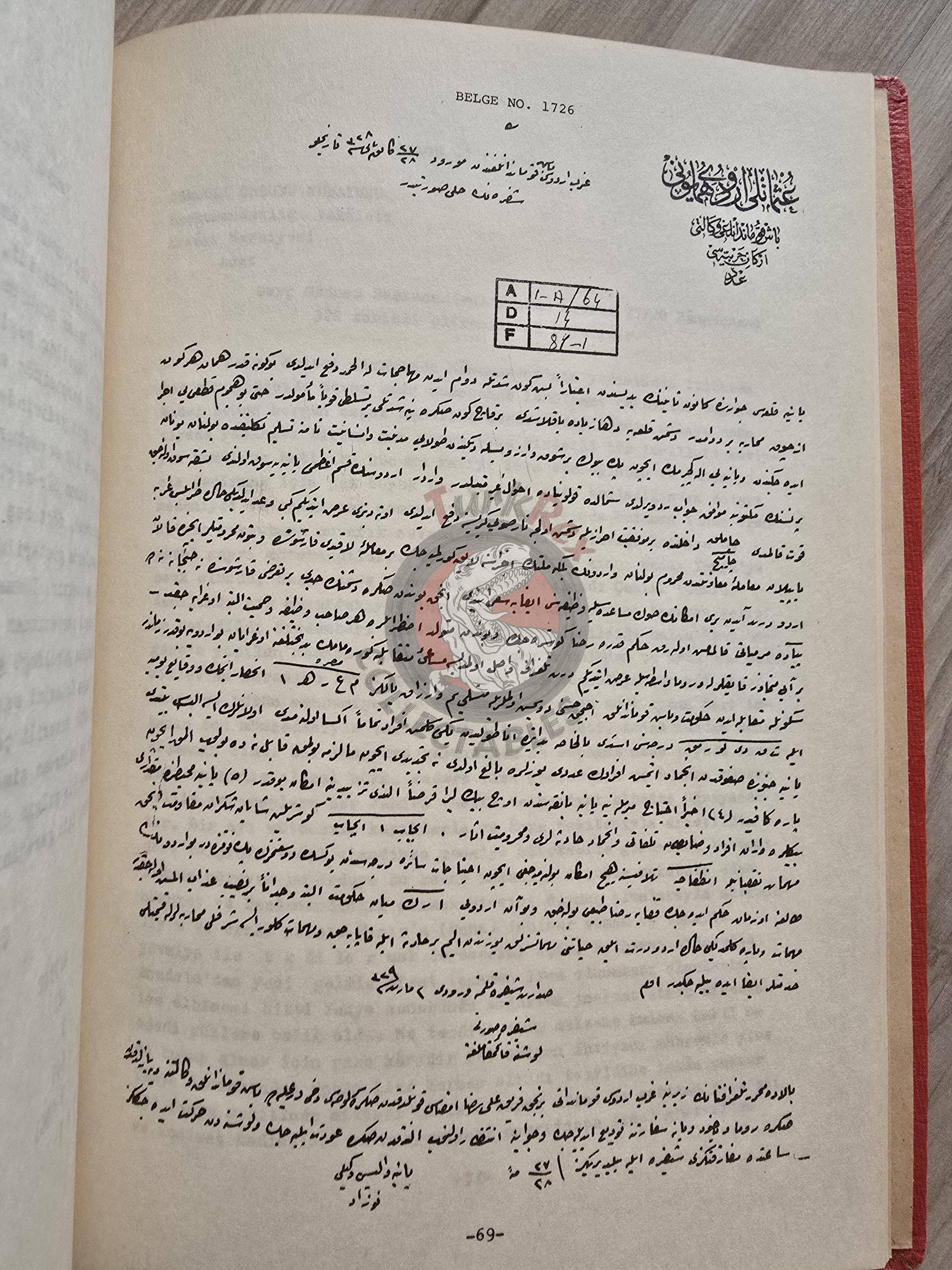 Military History Documents Journal 1980 Turkish Book Turkey Balkan Wars Ottoman Military