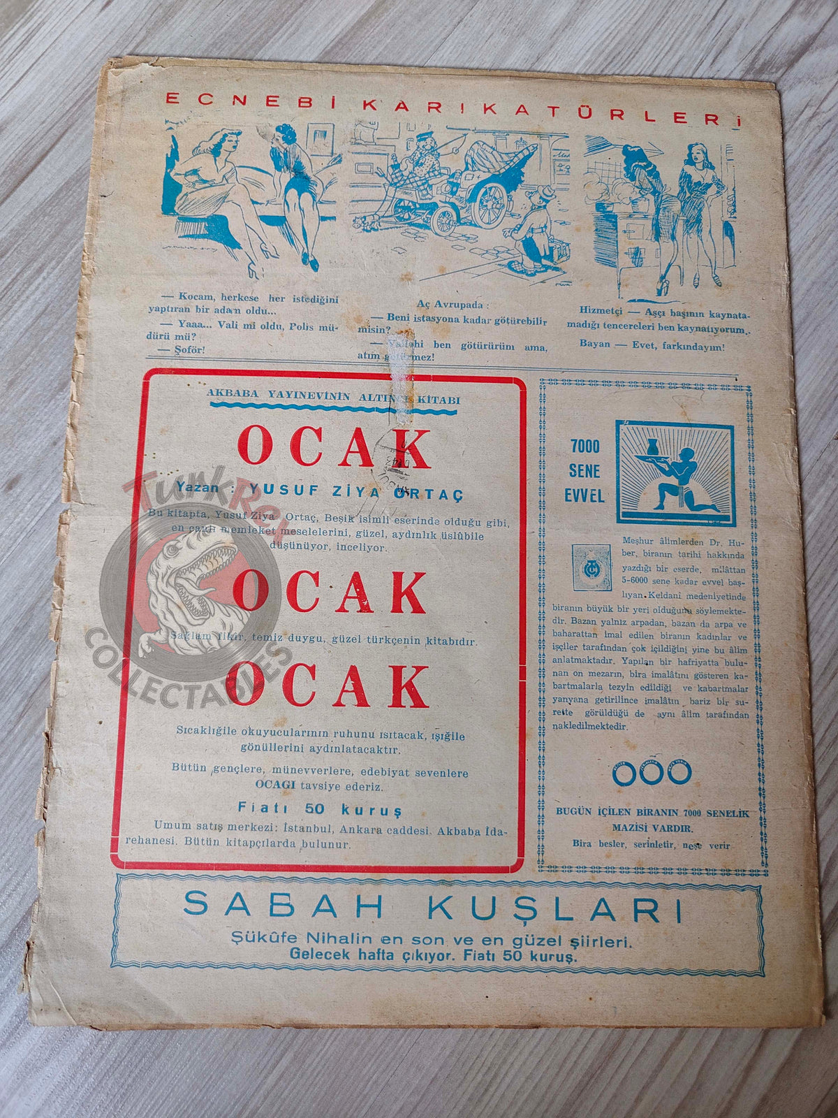 Akbaba 1943 Humor Magazine Turkish Turkey USA Uncle Sam WW2 era Germany Mussolini Goebbels