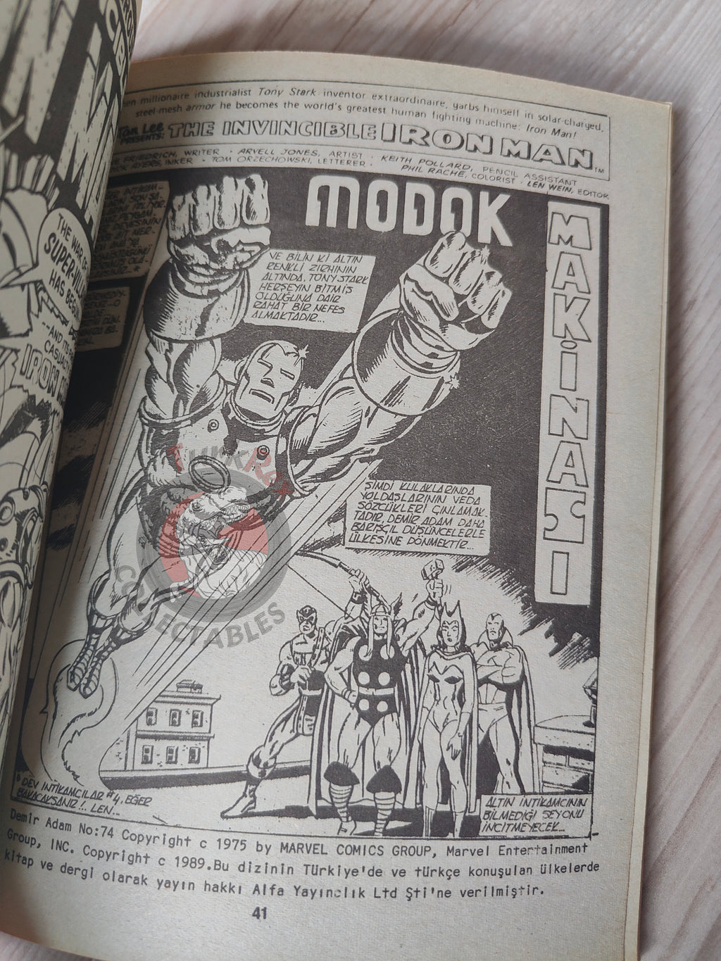 Iron Man #2 Demir Adam 1989 Turkish Comic Turkey #72 #73 #74 #75