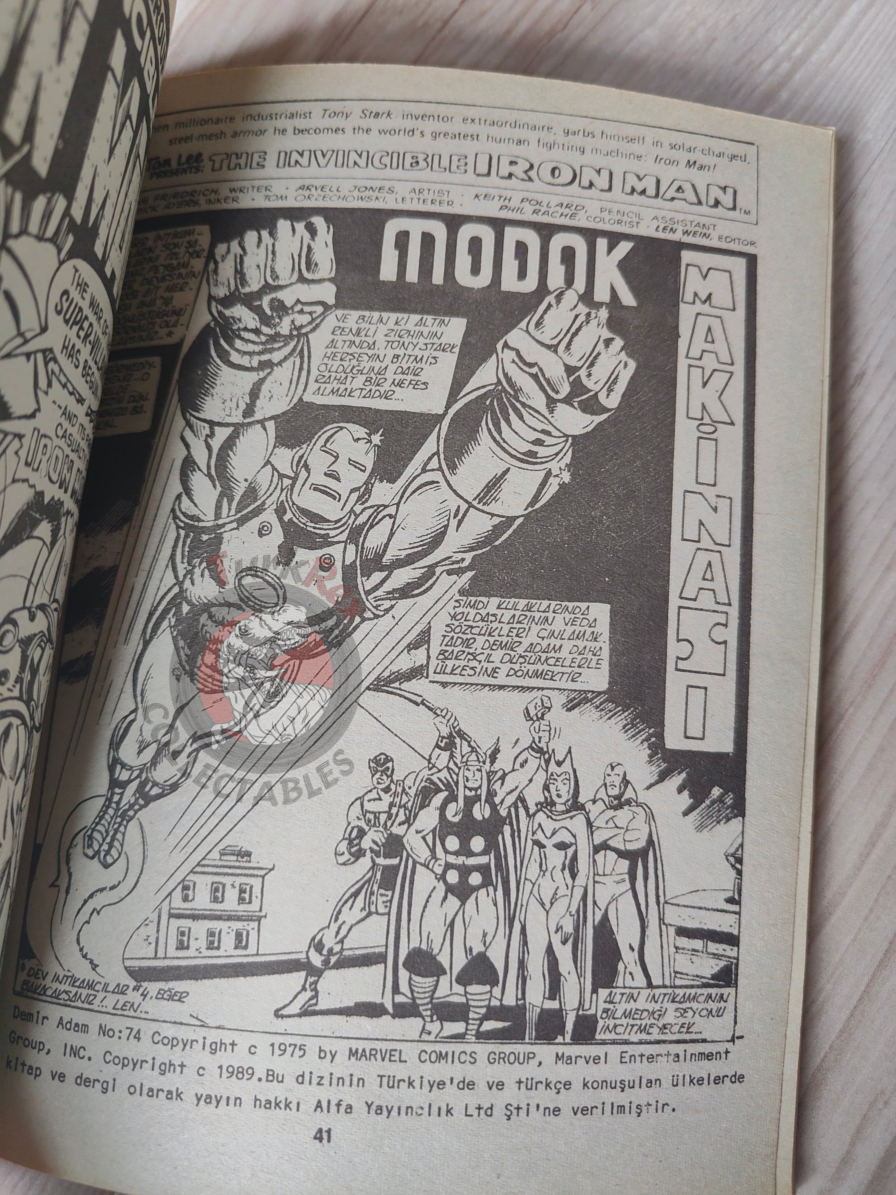 Iron Man #2 Demir Adam 1989 Turkish Comic Turkey #72 #73 #74 #75