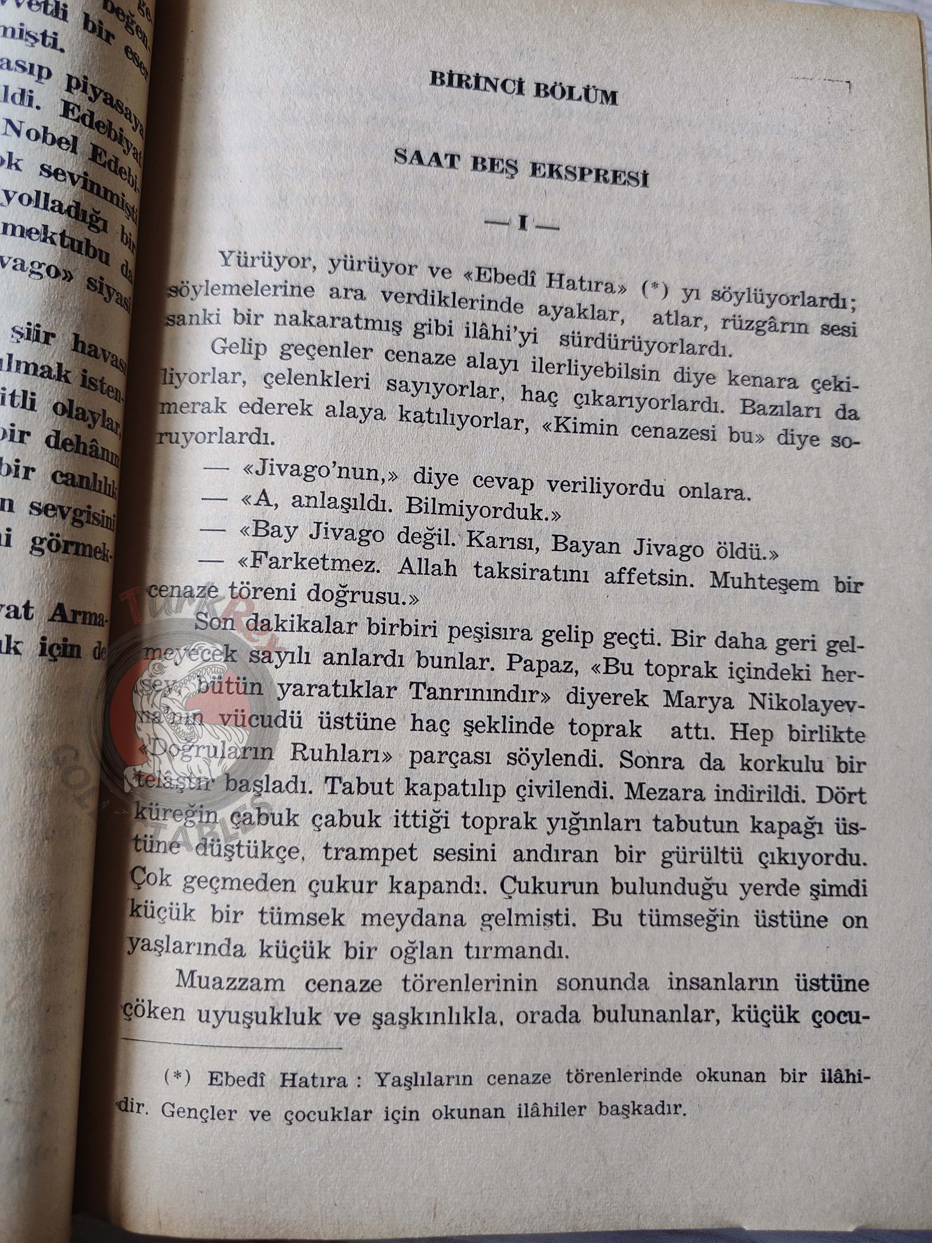 Boris Pasternak – Doctor Zhivago 1965 HC/DJ Turkish Book Turkey