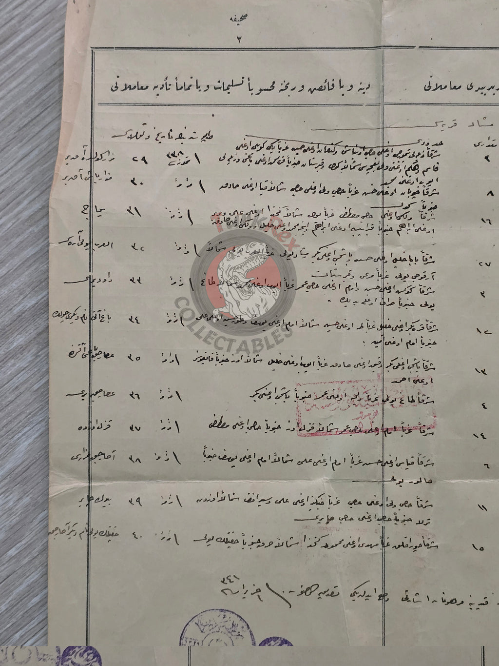 Ottoman Official Debt Document 1925 Meşad Village, Zile, Tokad