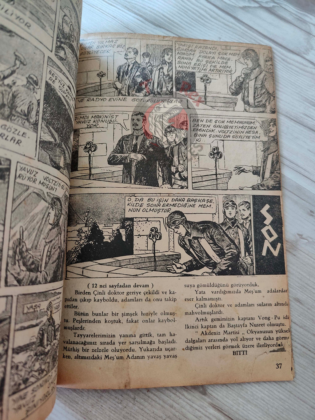 1001 Roman 1941 Red Eagles Turkish Comic Mag Turkey