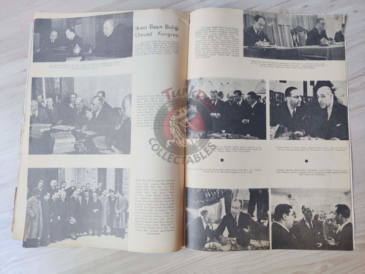 Radyo 1944 The Second Cairo Conference Turkish Magazine Turkey WW2 Radio Roosevelt Churchill Ismet Inönü