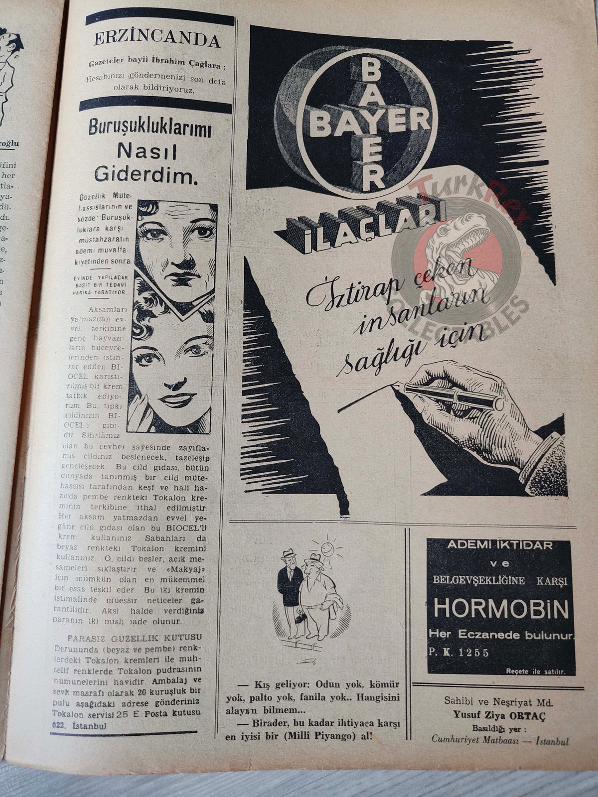 Akbaba 1943 Humor Magazine Turkish Turkey The Barrel of War Germany WW2 era Russia Ukraine