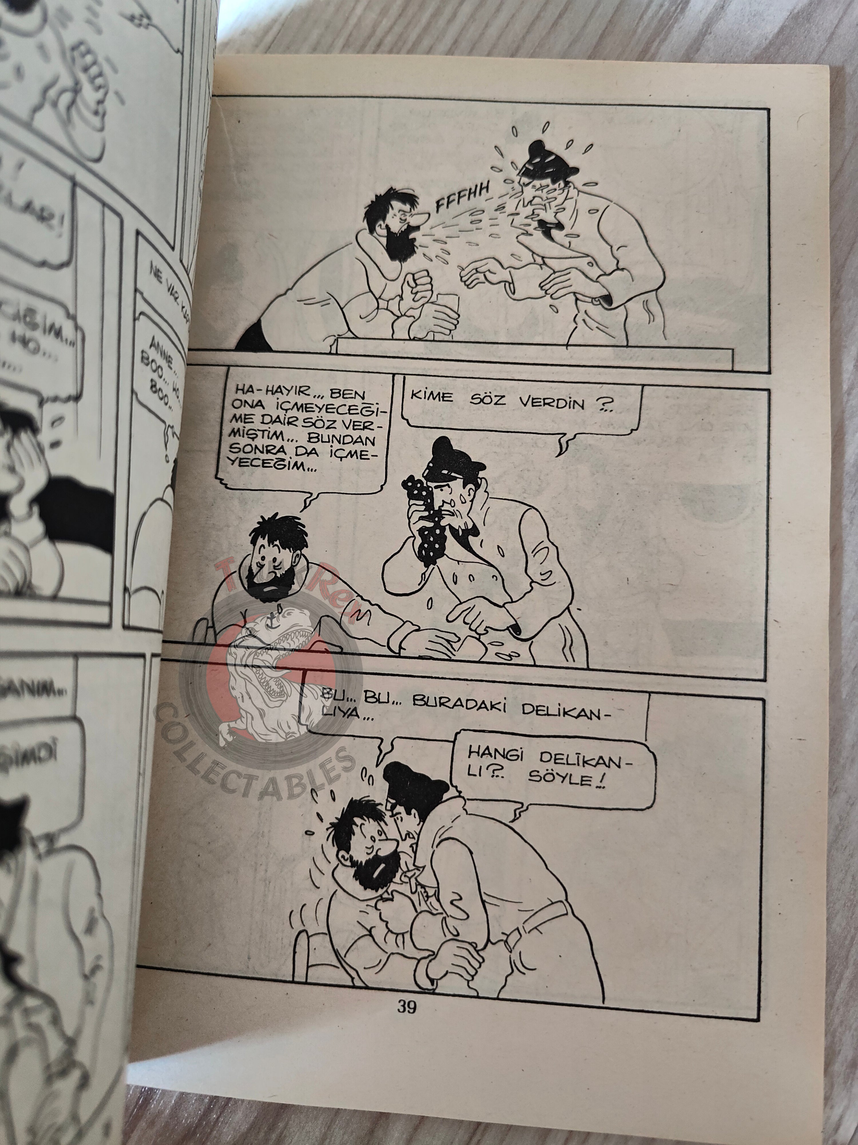 Tintin – The Crab with the Golden Claws early 1980s Turkish Edition Comic Turkey
