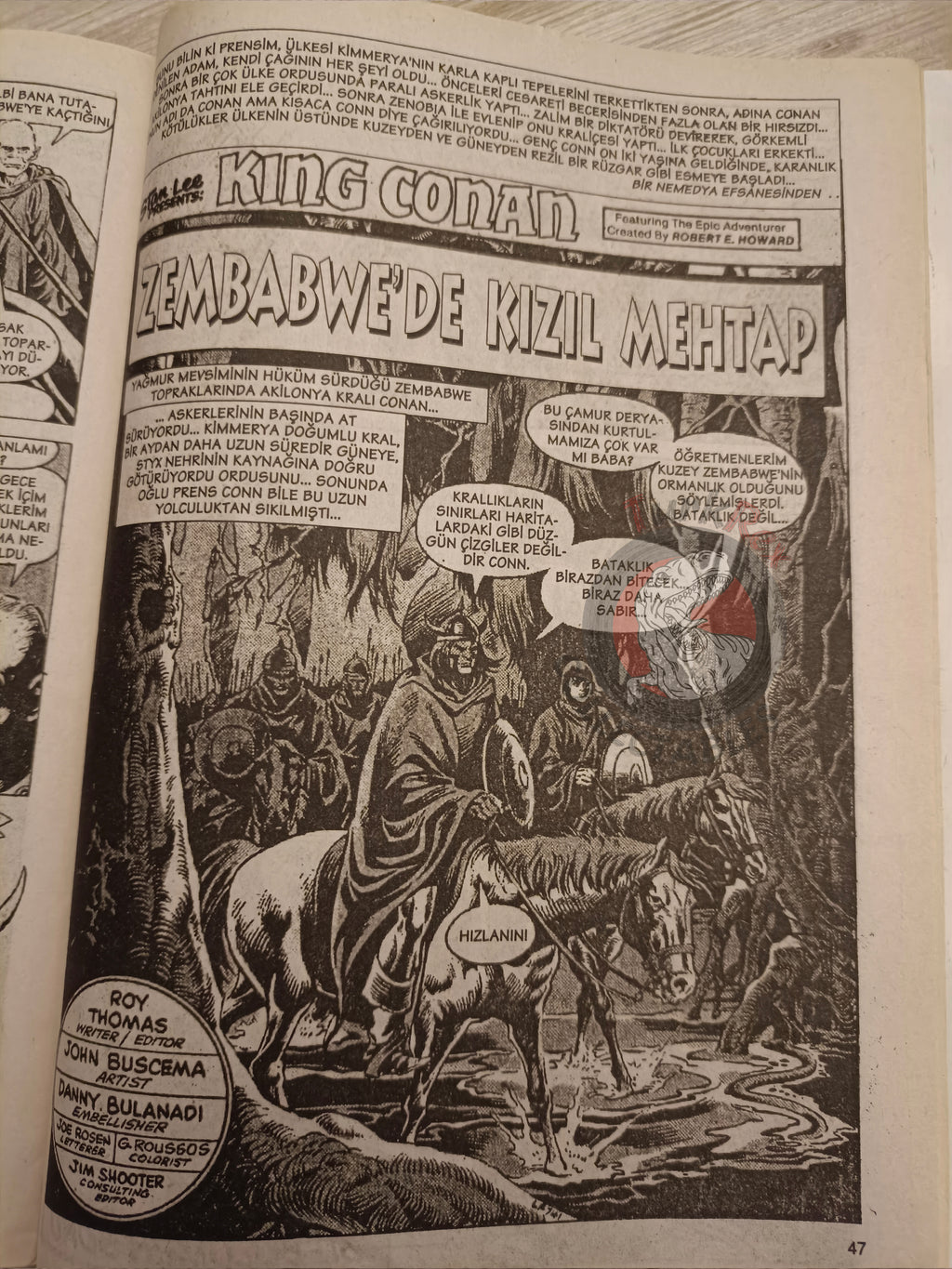 Kral Conan #17 King Conan #1 #2 #3 Turkish Comic Turkey SSOC #50