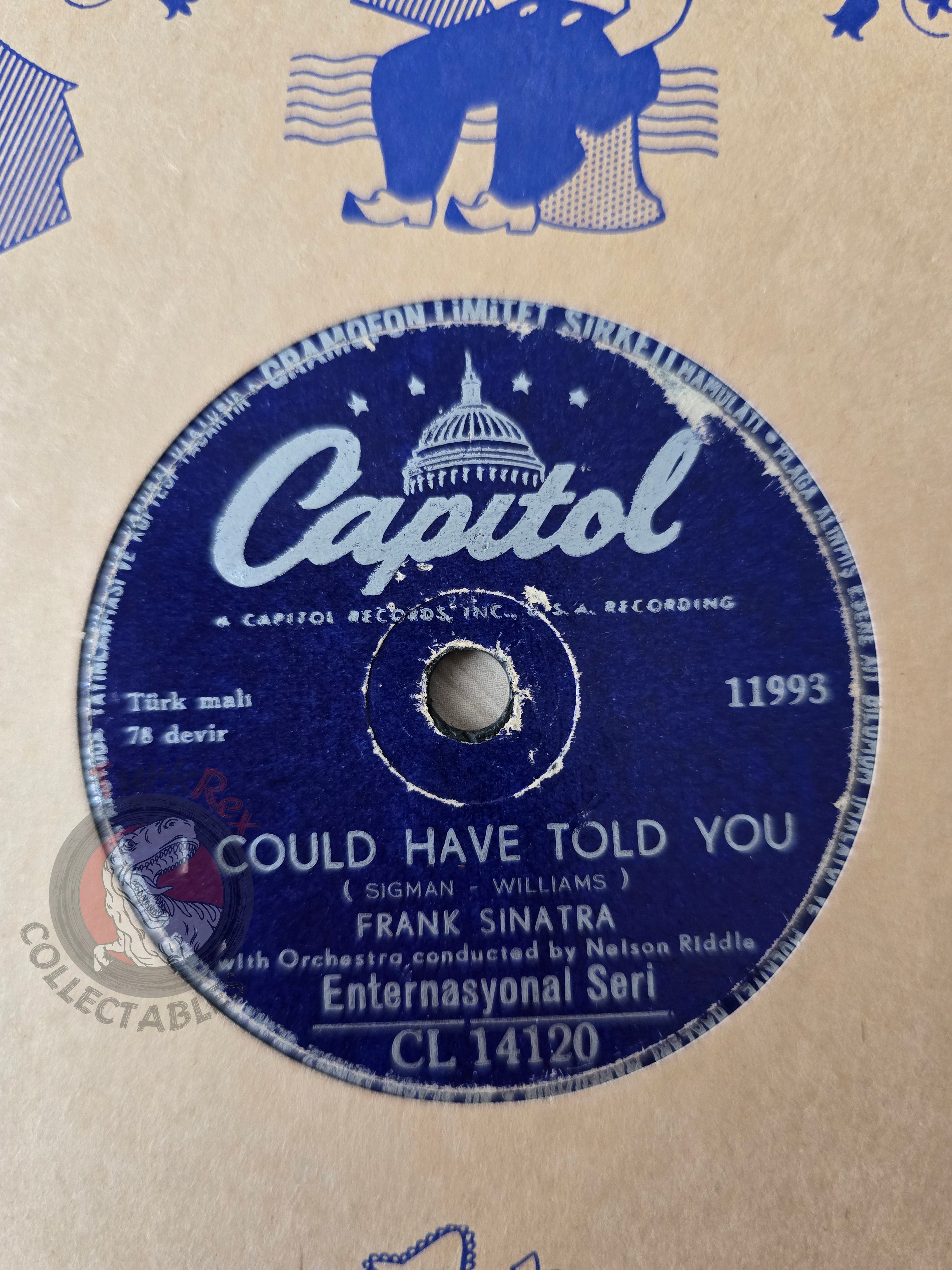 Frank Sinatra – Three Coins In The Fountain Turkish Pressing Shellac Turkey Edition
