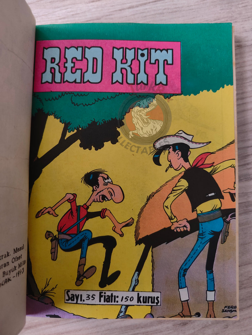 Lucky Luke #12 Les Rivaux de Painful Gulch 1973 Turkish Comic Turkey Tif Et Tondu