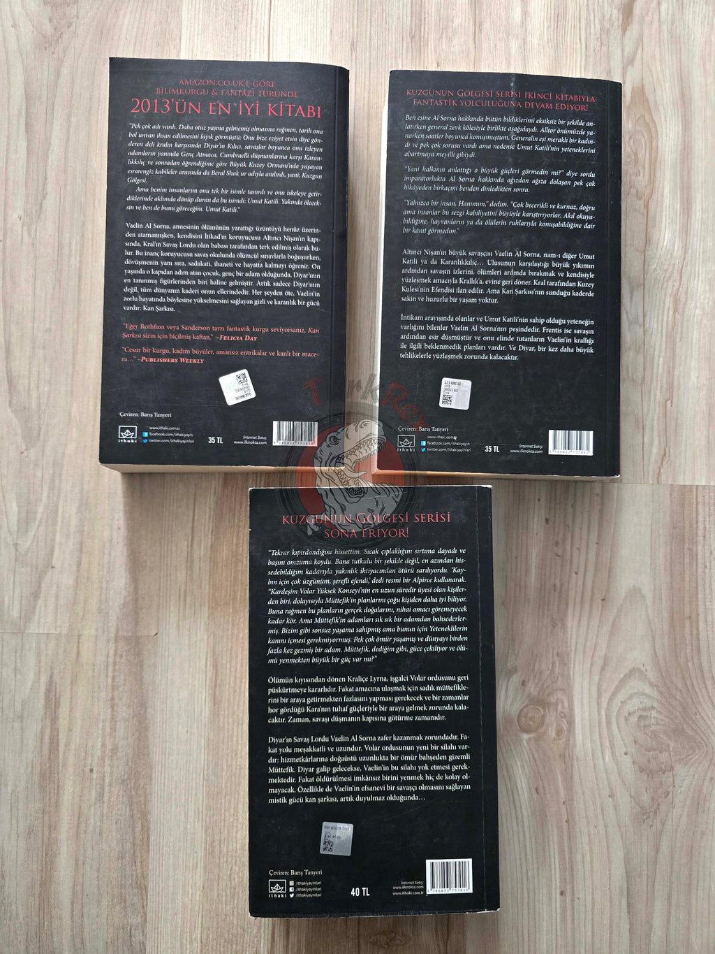 Anthony Ryan – Raven’s Shadow Series 2014 1st Turkish Book Turkey