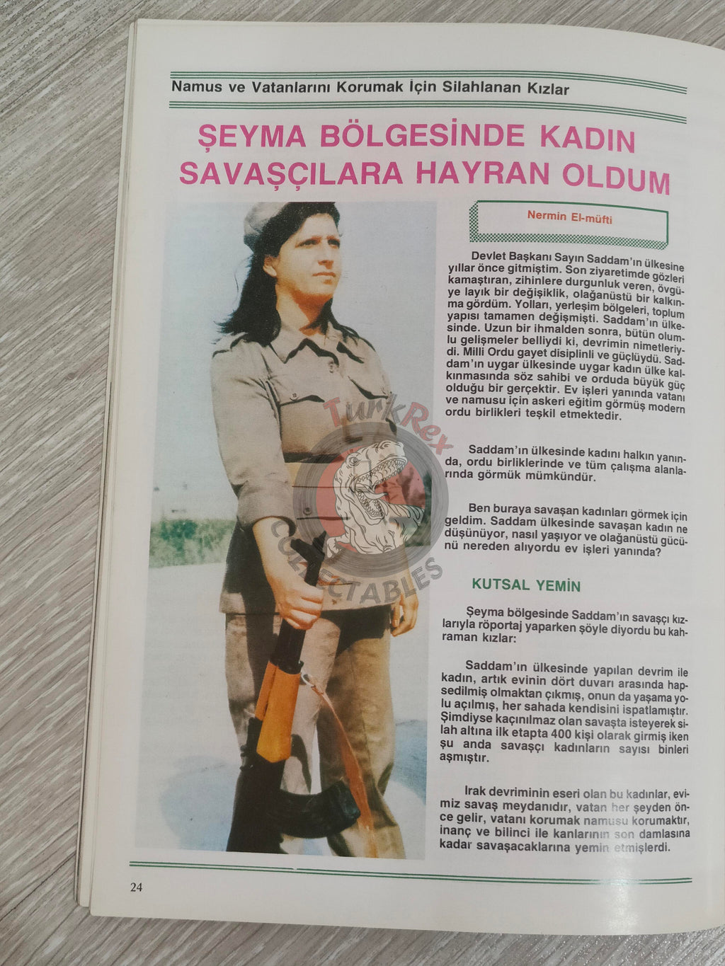 Saddam Hussein - Iraq Today 1985 Official Propaganda Magazine Turkish Turkey Middle East