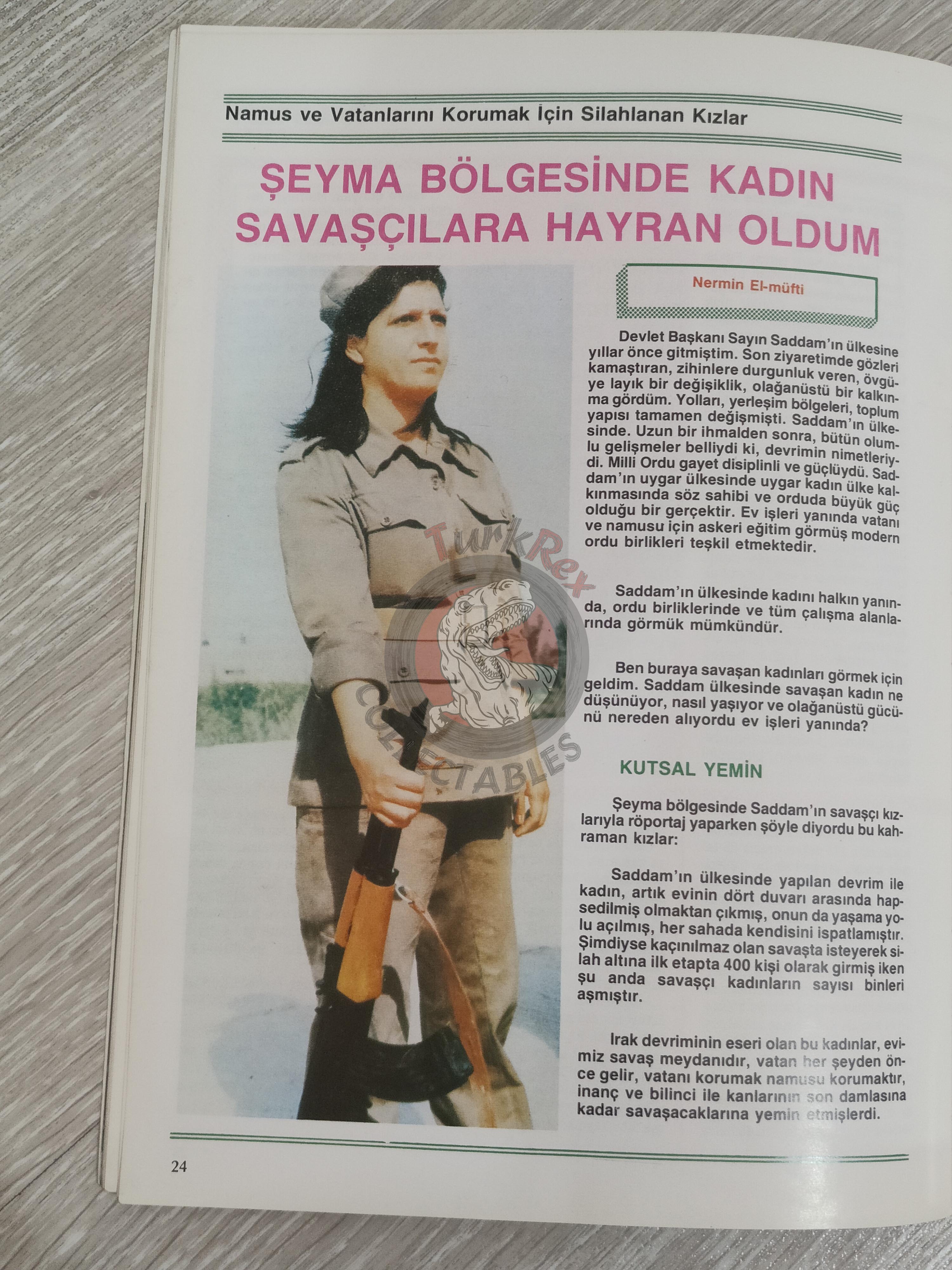 Saddam Hussein - Iraq Today 1985 Official Propaganda Magazine Turkish Turkey Middle East
