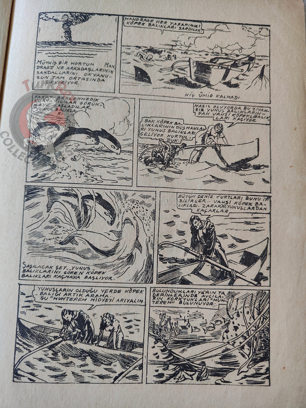 1001 Özel #6 1950 Mandrake the Magician Turkish Comic Mag Turkey