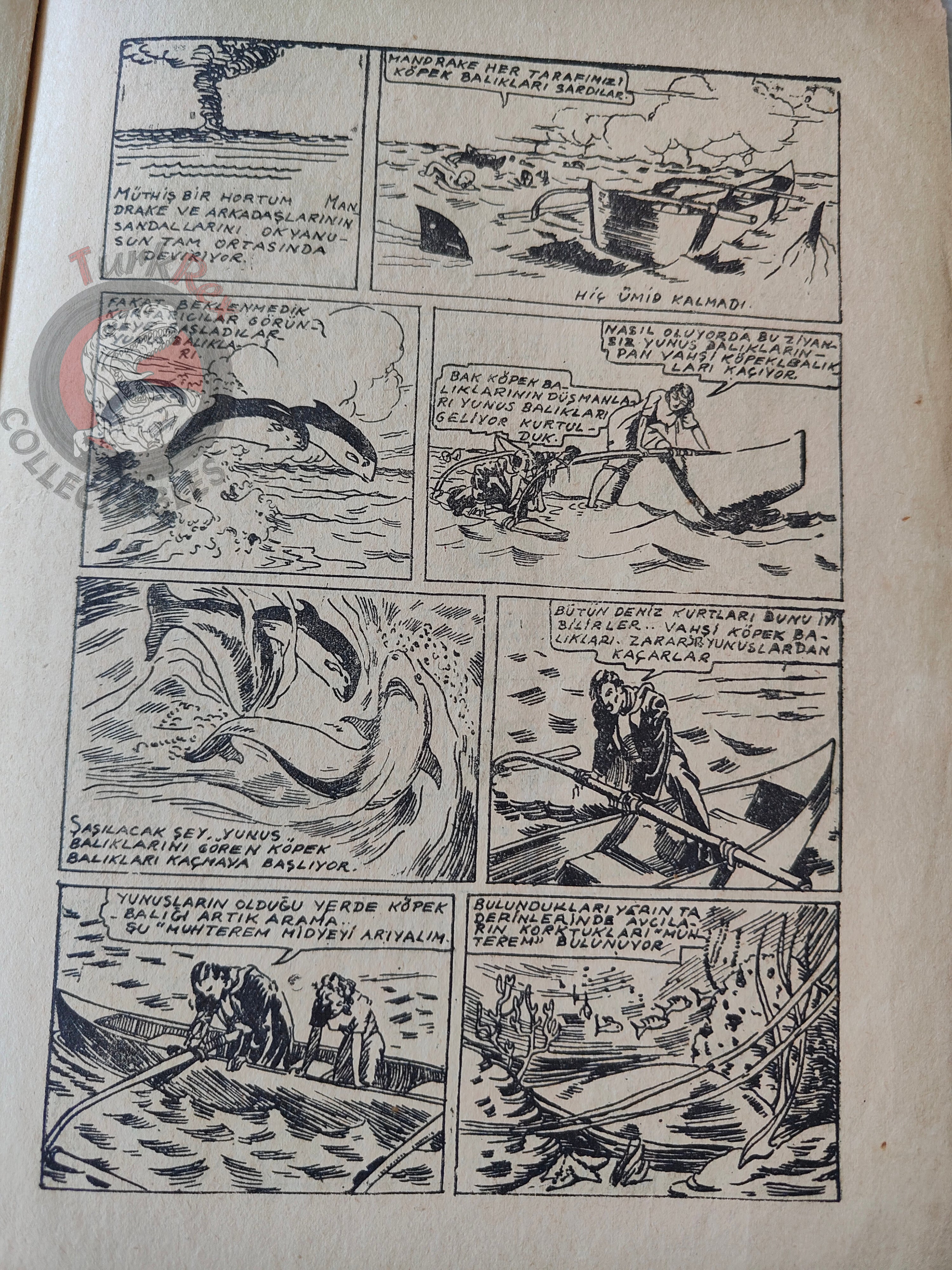 1001 Özel #6 1950 Mandrake the Magician Turkish Comic Mag Turkey