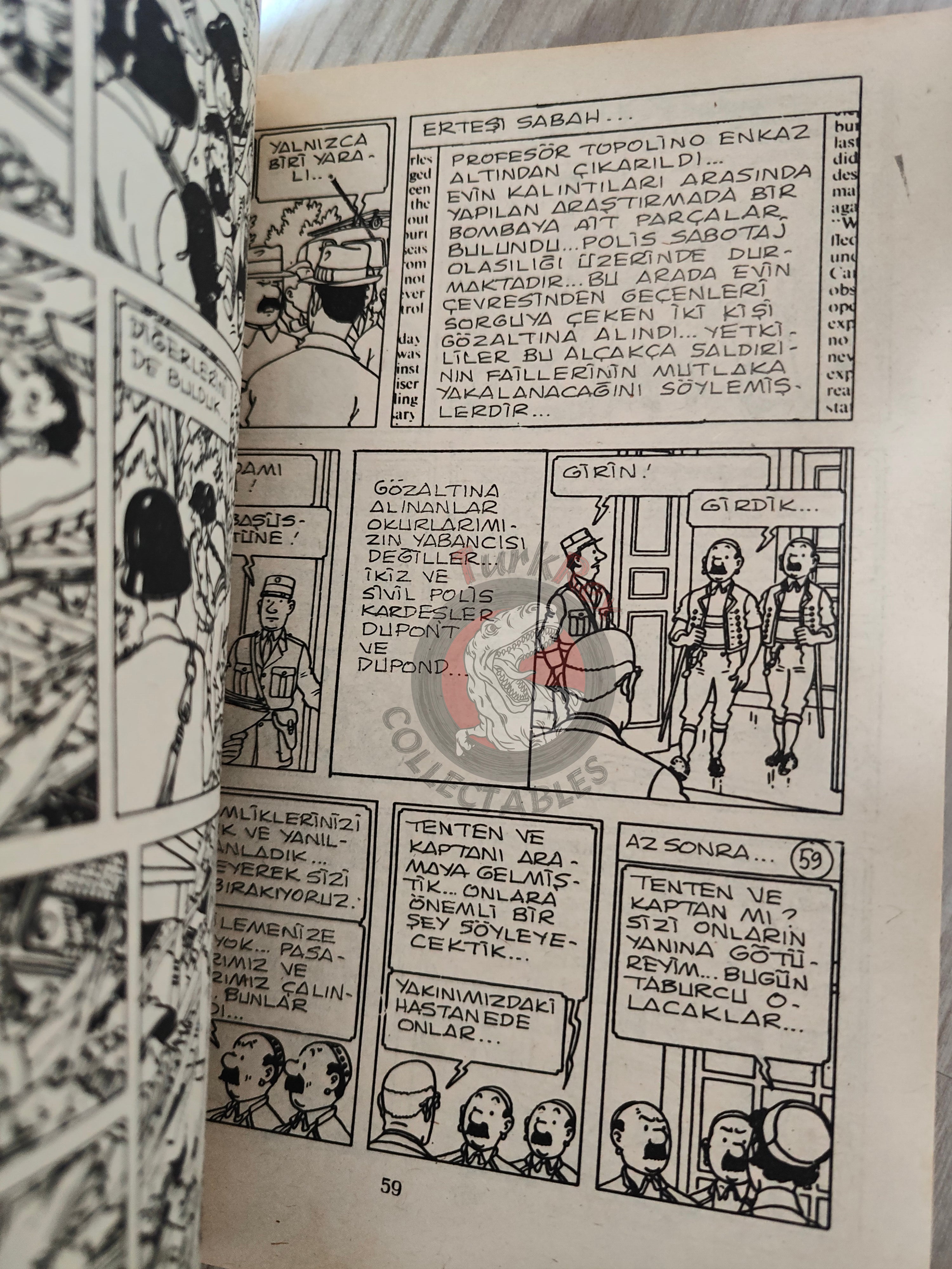 Tintin – The Calculus Affair early 1980s Turkish Edition Comic Turkey