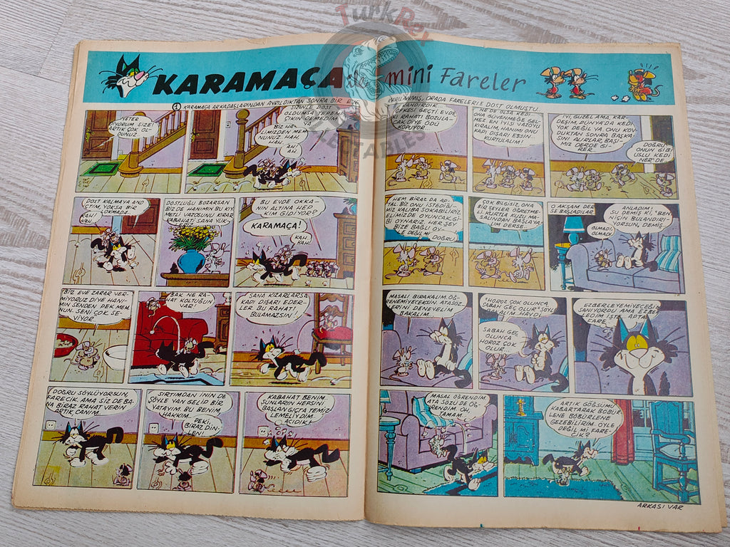 Doğan Kardeş 1969 Magazine #11 Turkish Comic Turkey Zero X, Captain Scarlet, Dennis the Menace