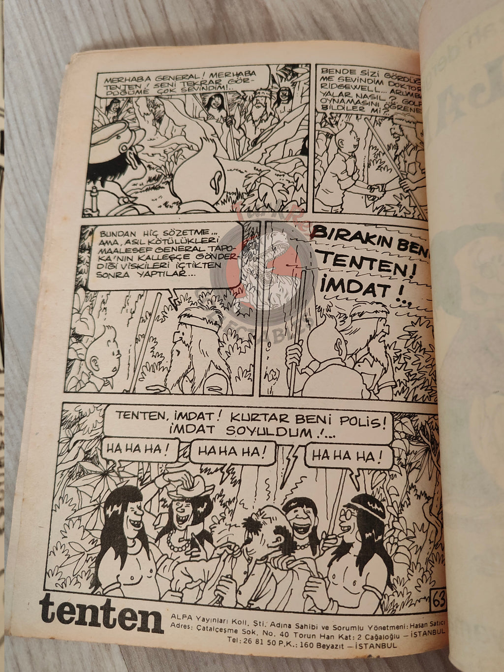 Tintin – Tintin and the Picaros 1980s Turkish Edition Comic Turkey