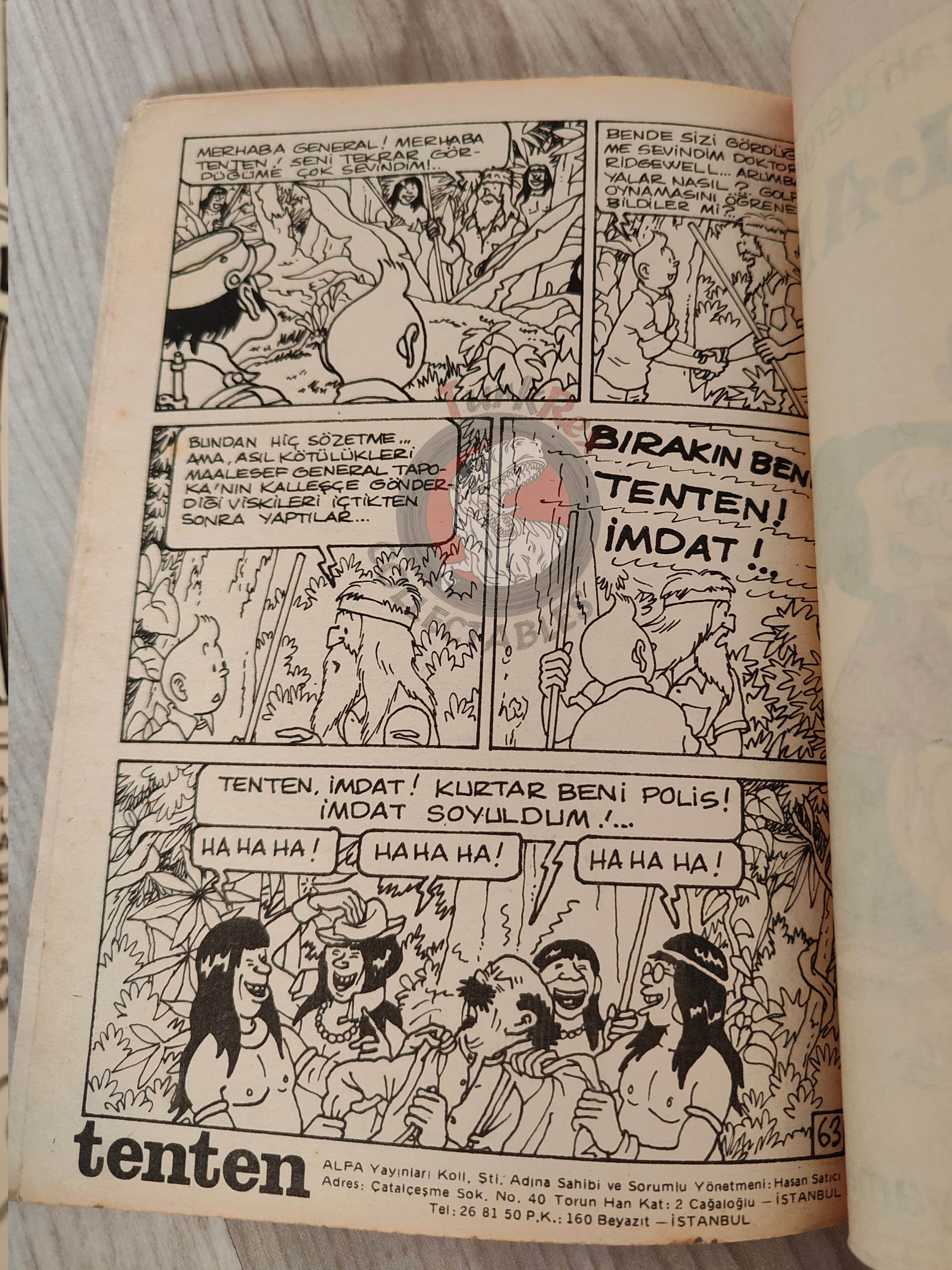 Tintin – Tintin and the Picaros 1980s Turkish Edition Comic Turkey