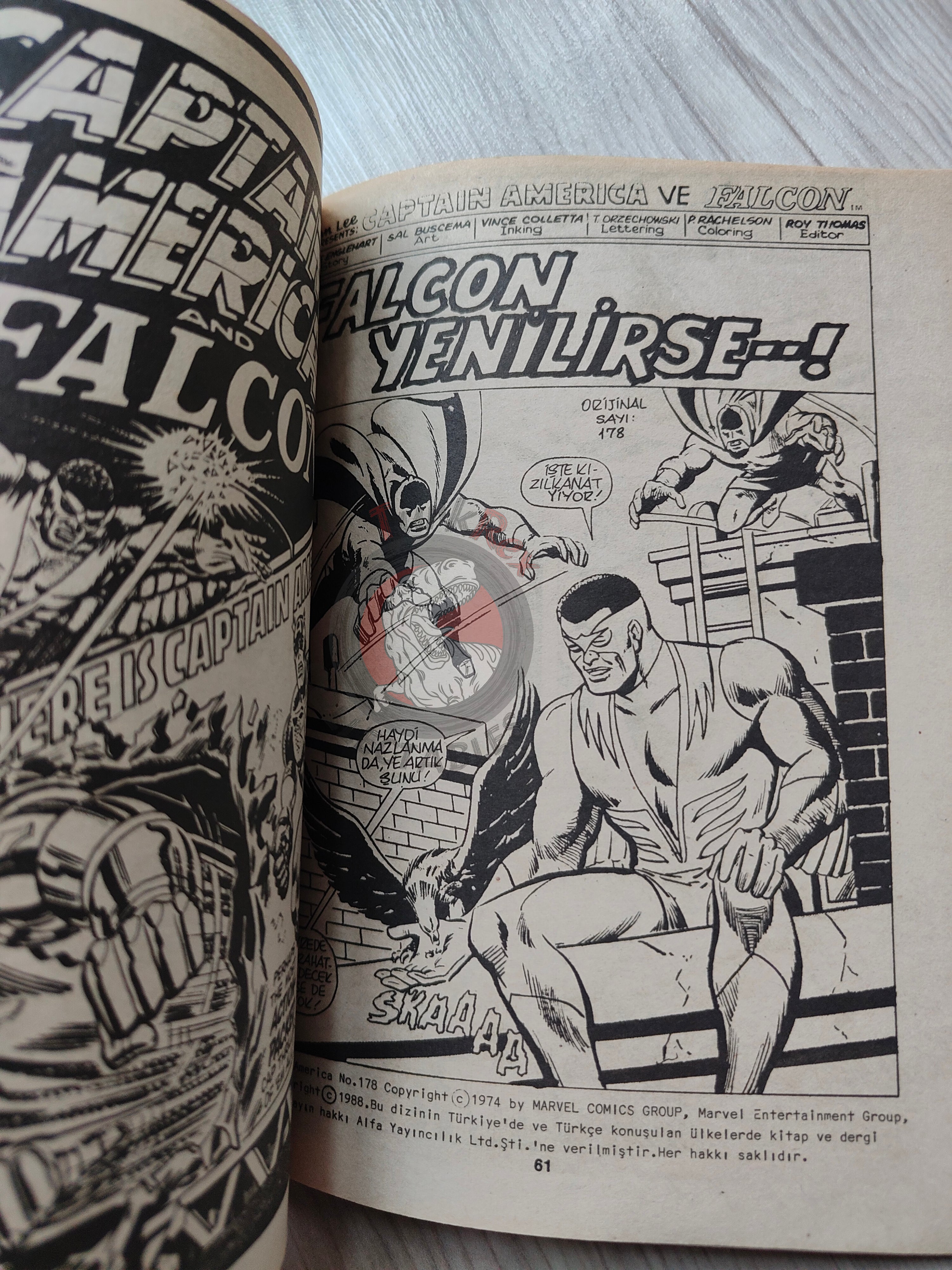 Captain America – Issue #6 1988 Turkish Comic Turkey #175 #176 #177 #178