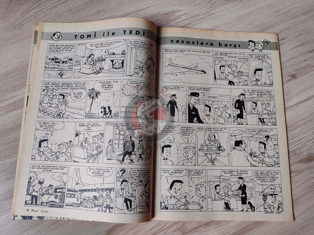 Doğan Kardeş 1971 Magazine #7 Turkish Comic Turkey Suske en Wiske Sibylline Tarzan