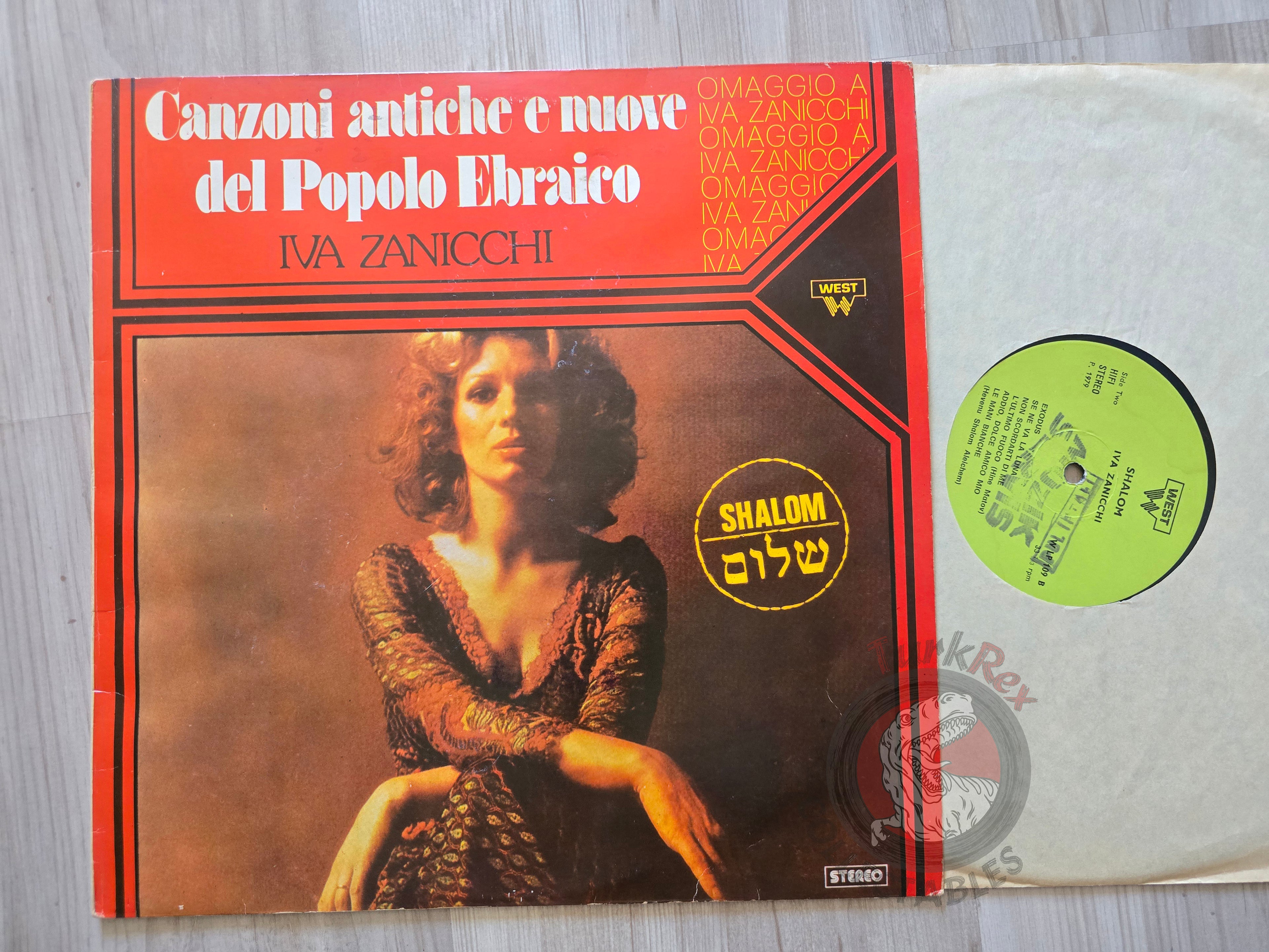 Iva Zanicchi – Shalom - Canzoni Antiche E Nuove Del Popolo Ebraico Turkish Pressing Vinyl Turkey Edition