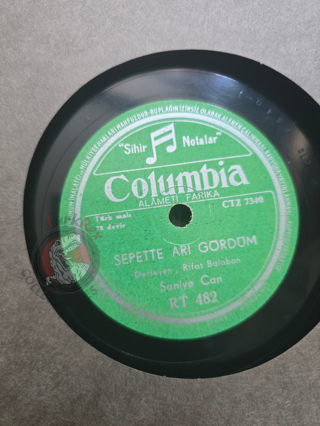 Saniye Can – Evlerinin Önü Çiftlik / Sepette Arı Gördüm Turkish Pressing Shellac Turkey Edition