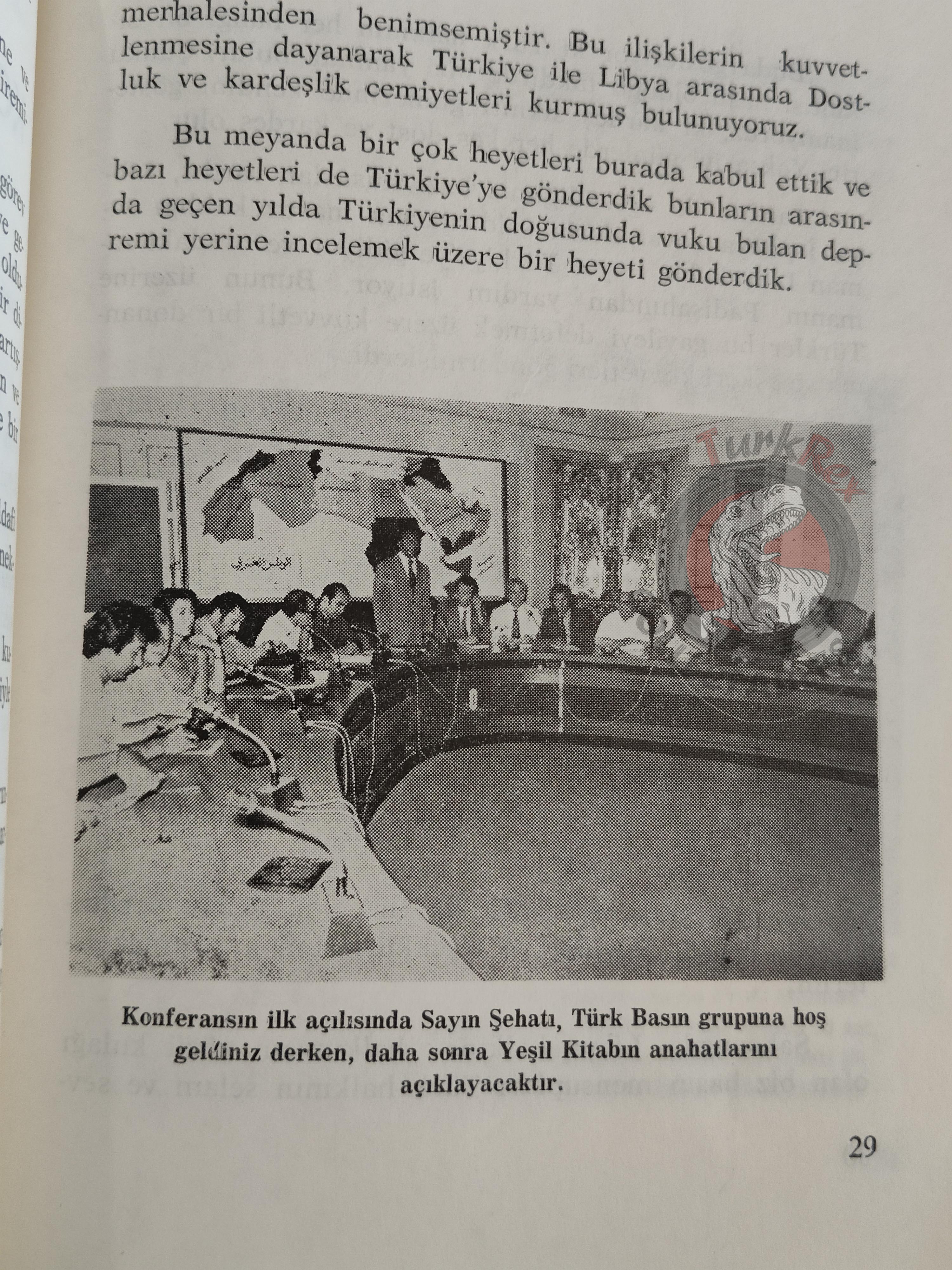 Muammer Kaddafi Libya Propaganda 1978 Turkish Book Turkey Gaddafi Interviews