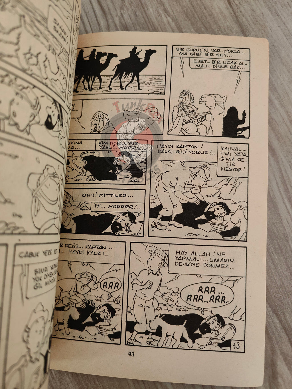 Tintin – The Red Sea Sharks 1980s Turkish Edition Comic Turkey