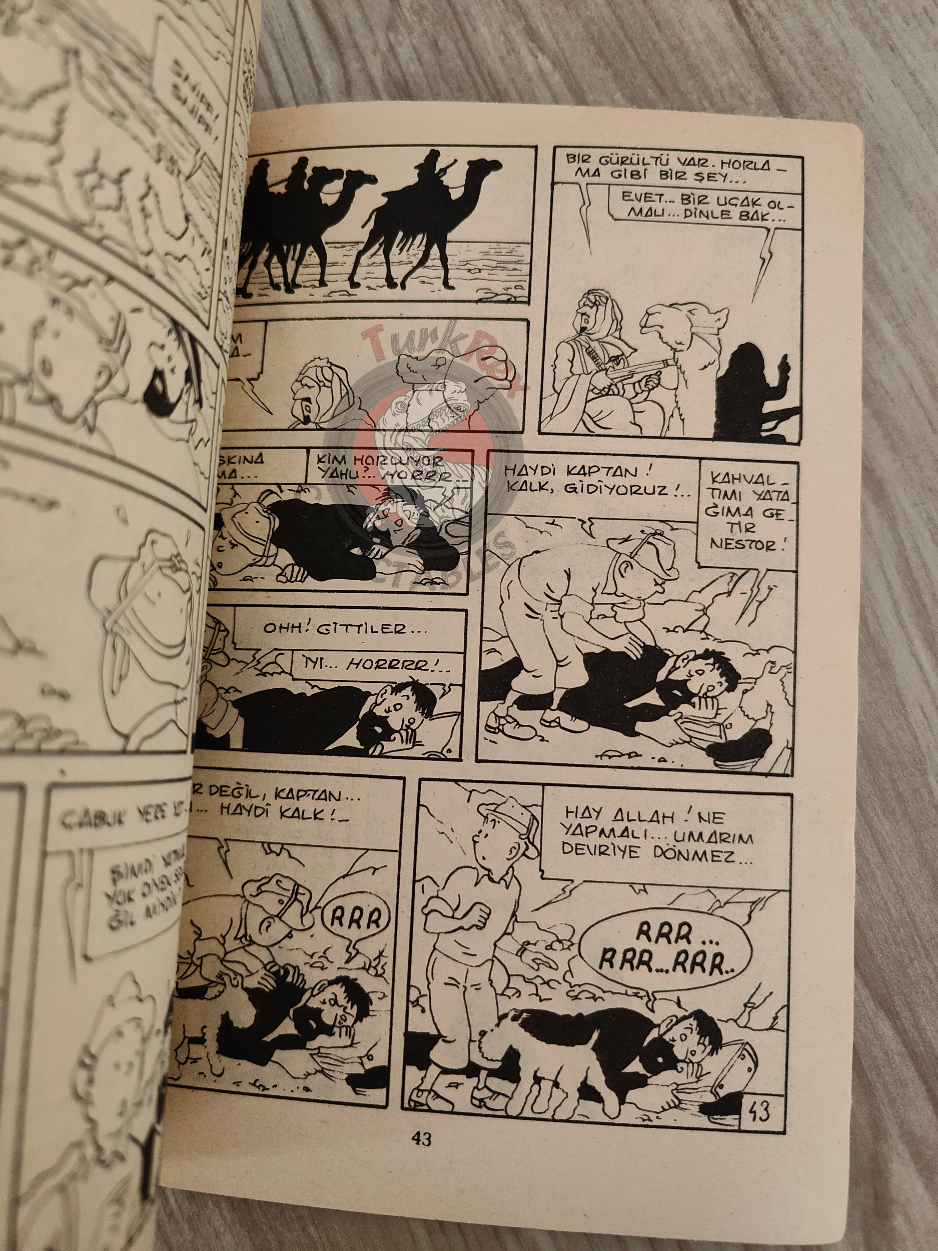 Tintin – The Red Sea Sharks 1980s Turkish Edition Comic Turkey