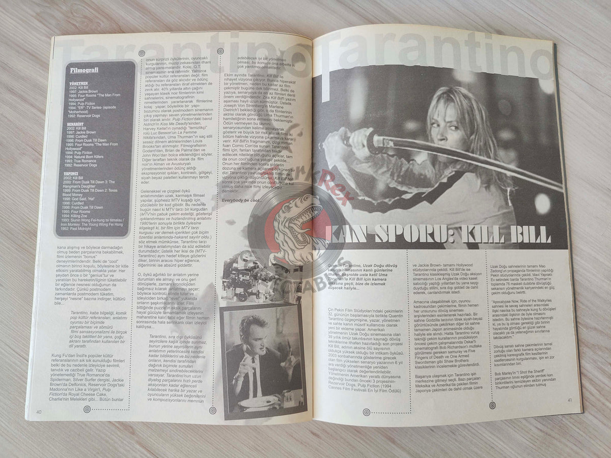 Lull 2003 Kill Bill: Uma Thurman and Travis Turkish Mag Turkey Kate Bush David Gilmour Tarantino