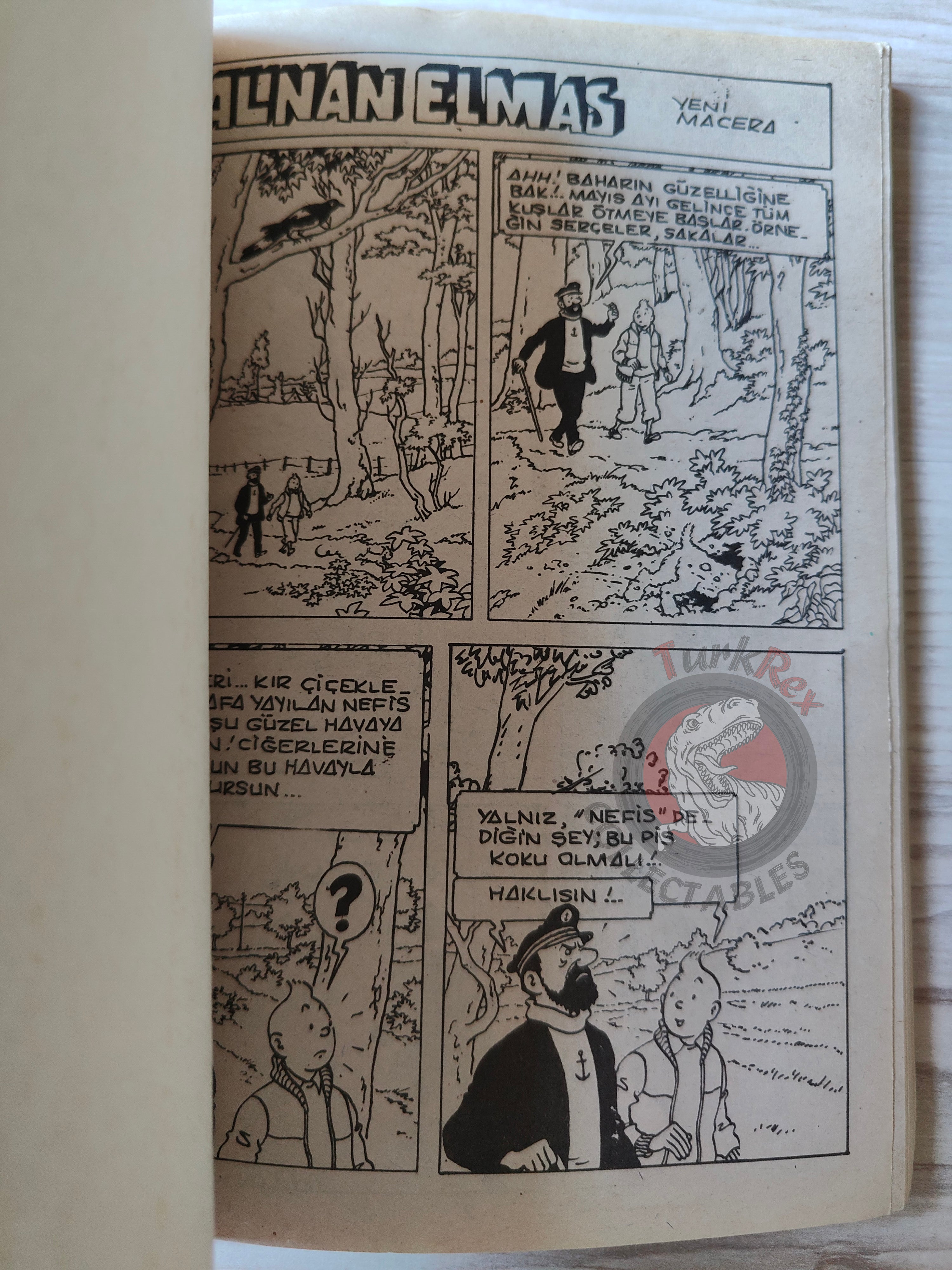 Tintin – Tintin In Tibet & The Castafiore Emerald late 1980s Turkish Edition Comic Turkey