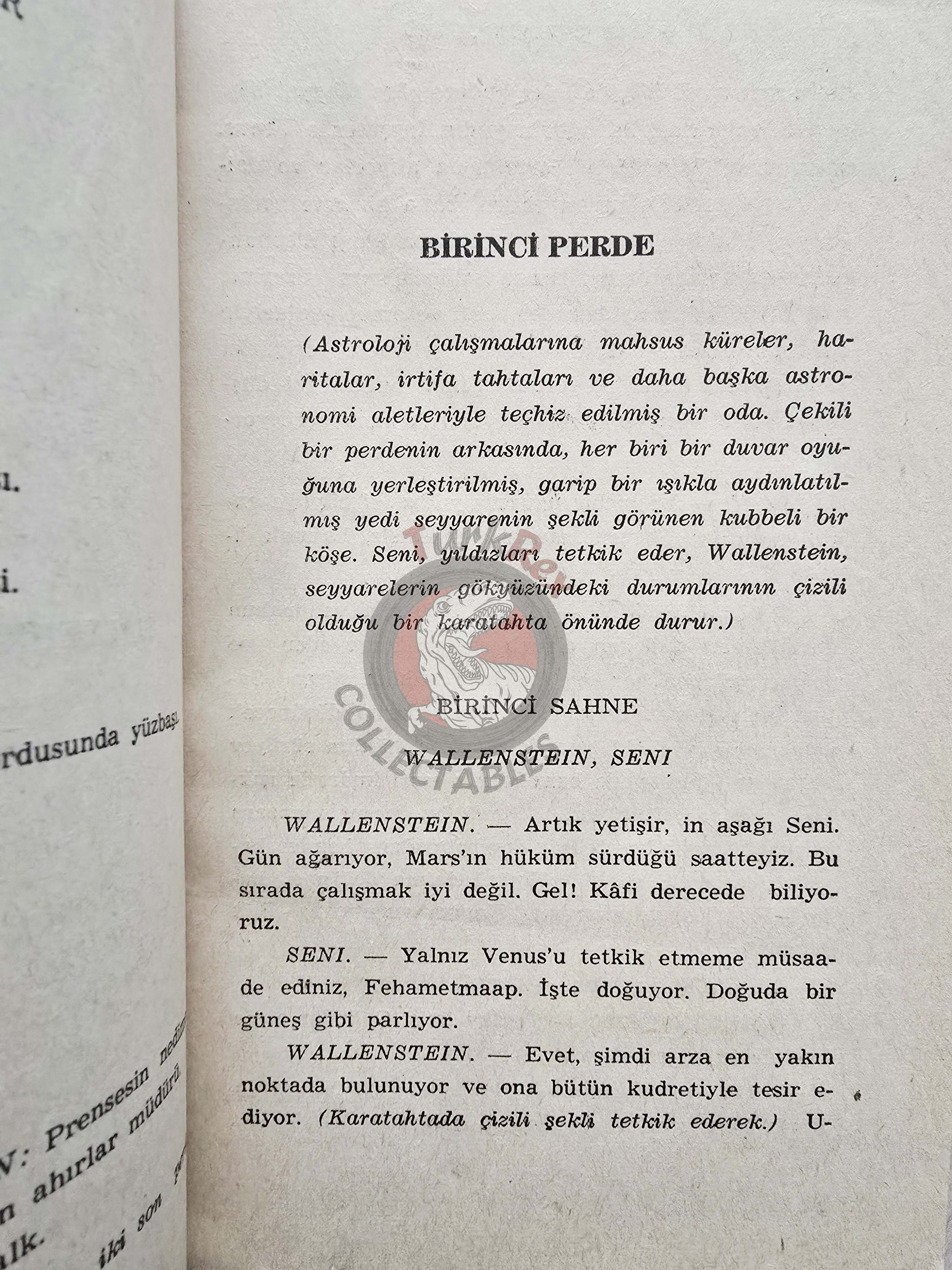 Friedrich Schiller – Wallenstein Trilogy 1946 1st Turkish Book Turkey