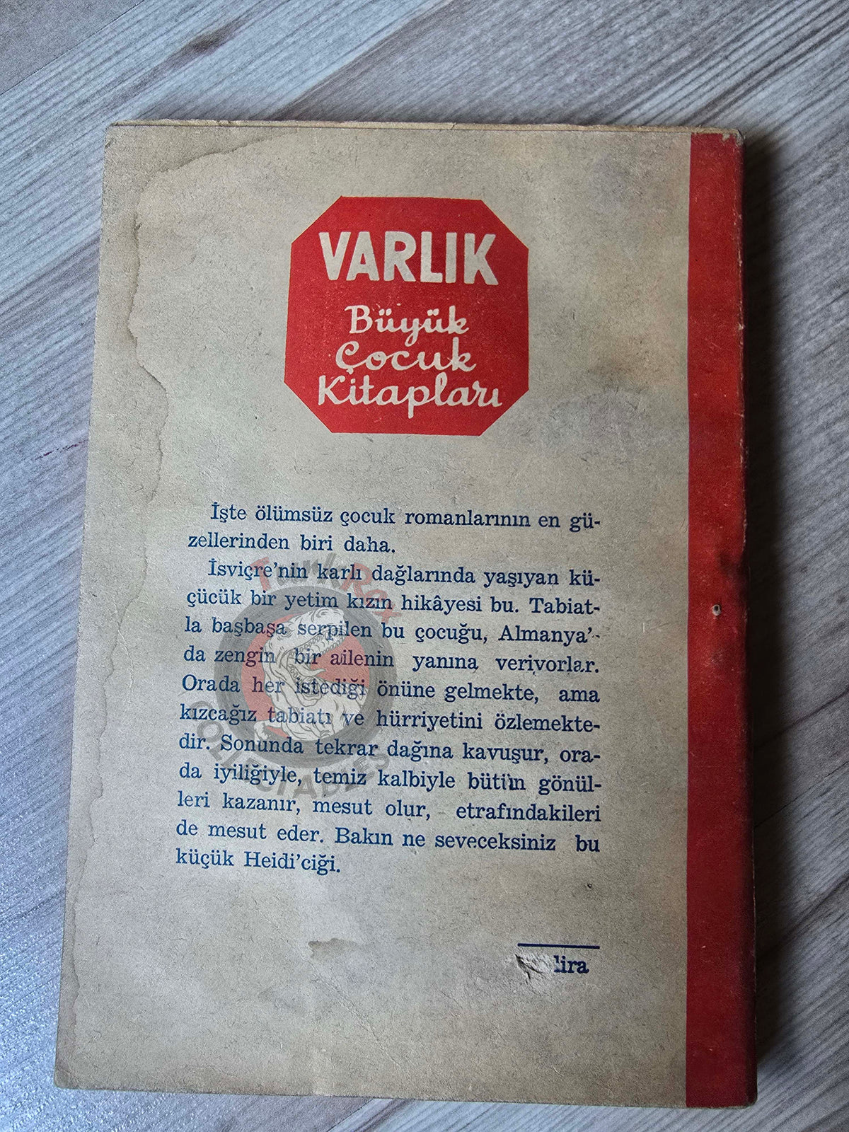 Johanna Spyri – Heidi 1964 Turkish Book Turkey Illustrated