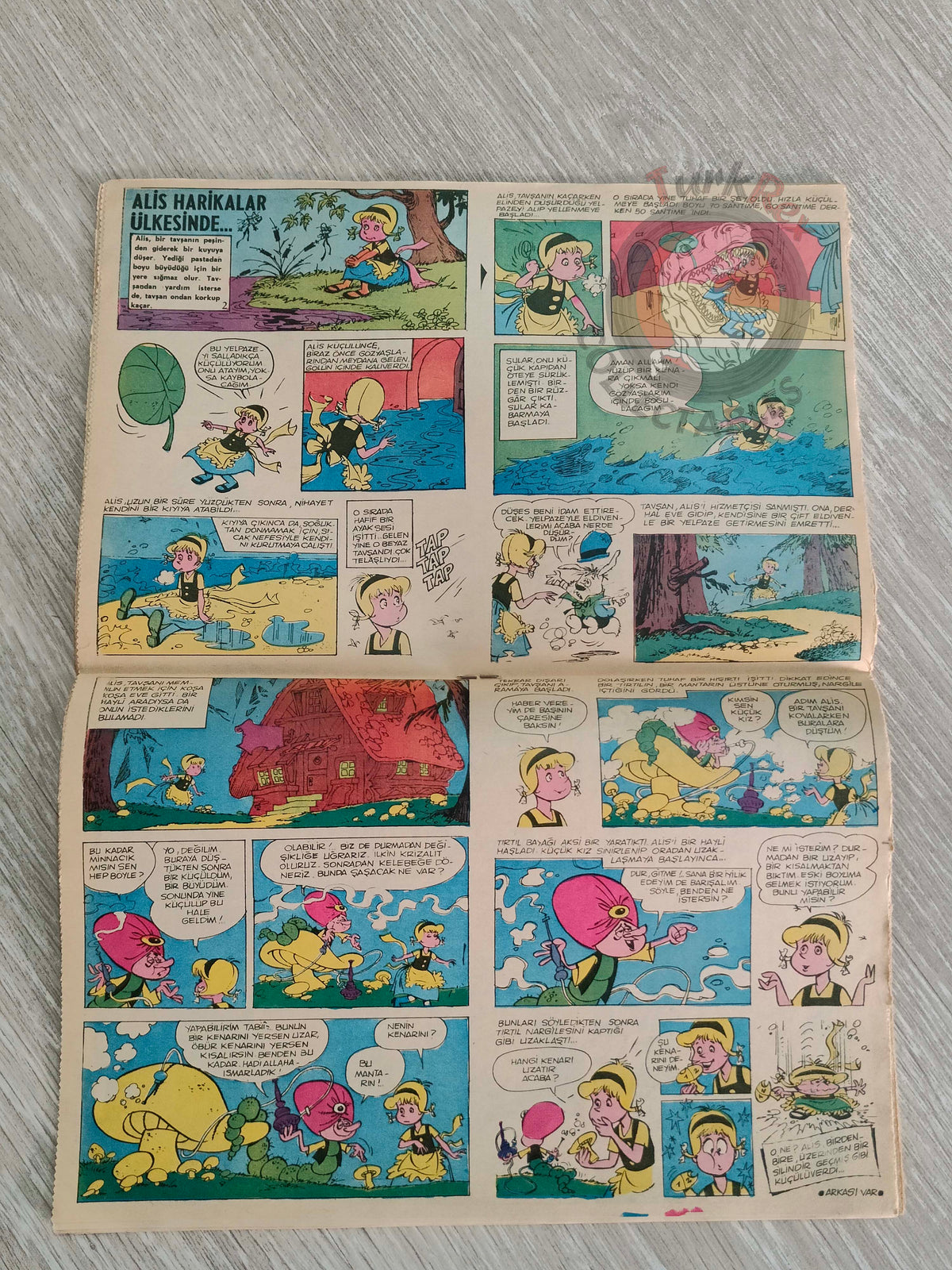Doğan Kardeş 1971 Magazine #30 Turkish Comic Turkey William Tell Alice In Wonderland Flintstones