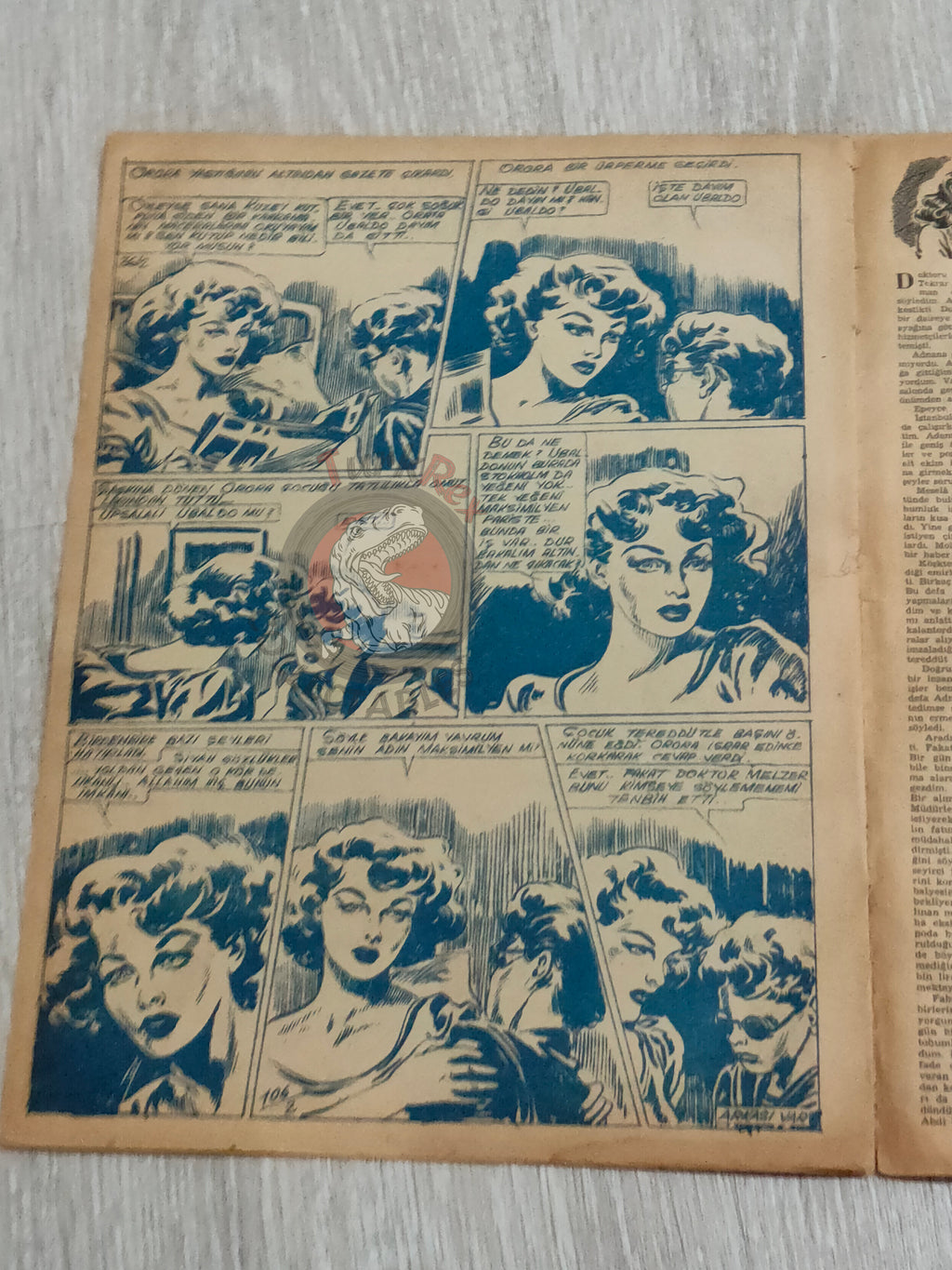 Binbir Roman #106 1950 Victor Hugo 93 - Mandrake Turkish Comic Mag Turkey