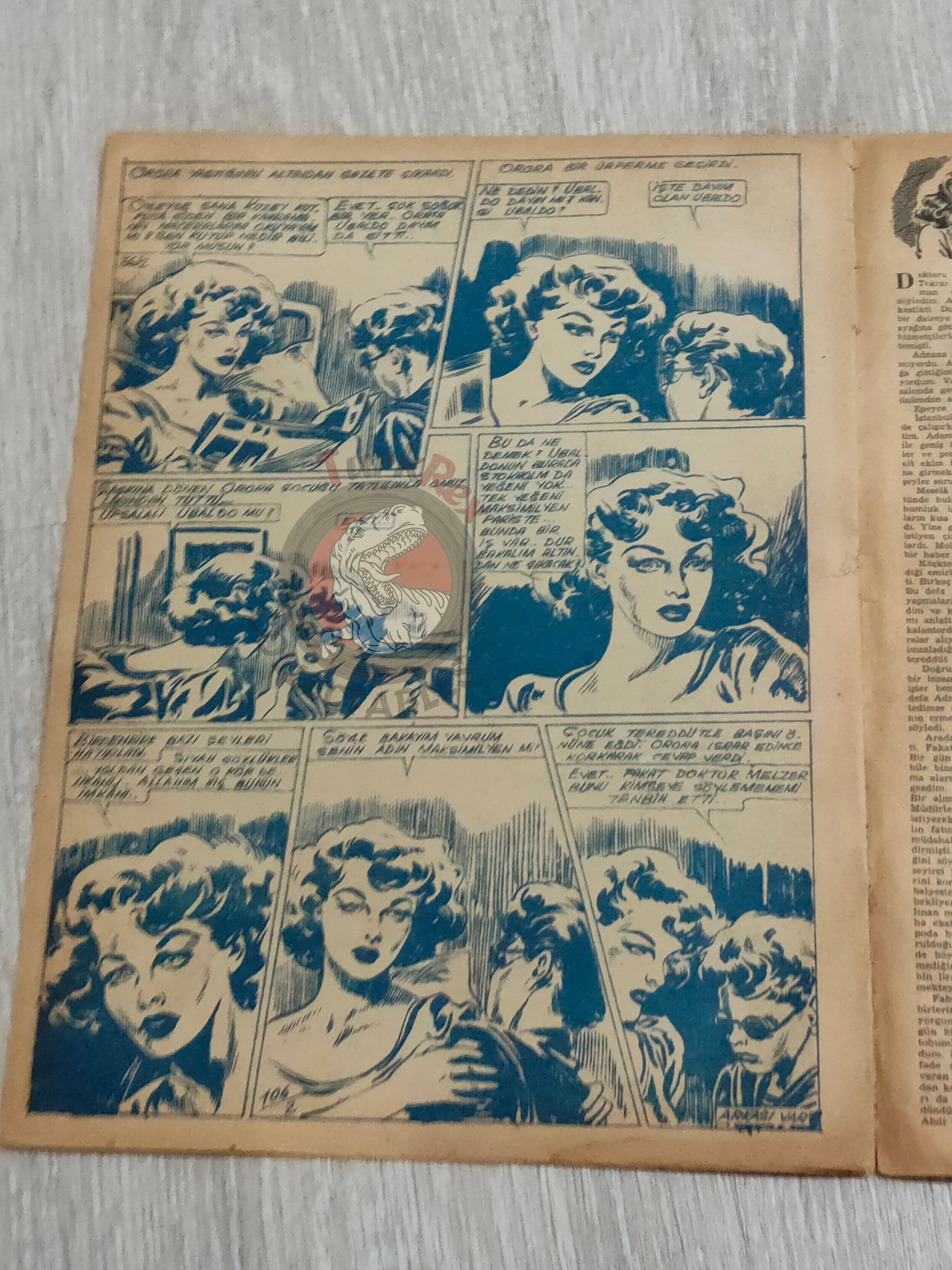 Binbir Roman #106 1950 Victor Hugo 93 - Mandrake Turkish Comic Mag Turkey