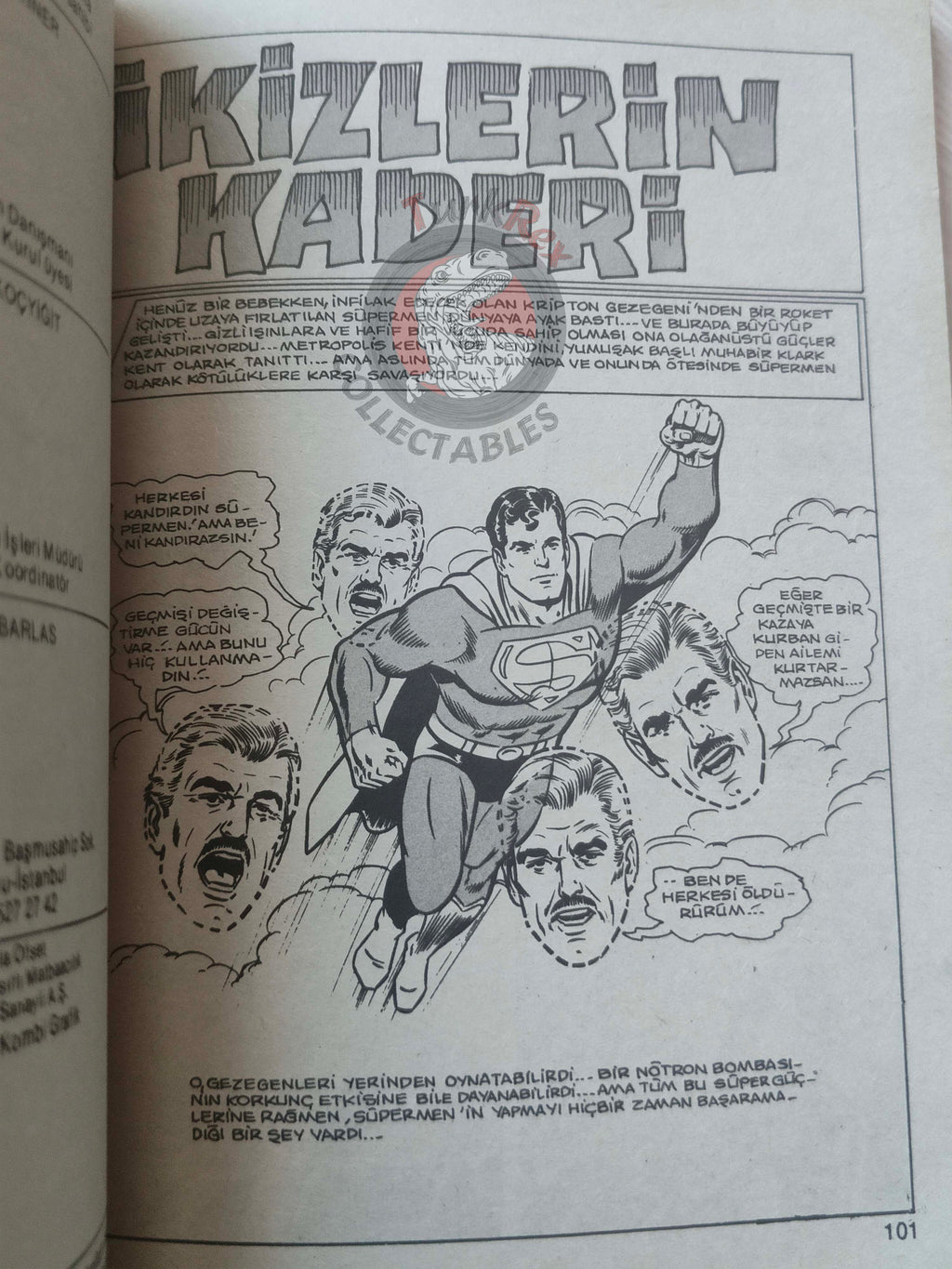 Superman Vol #11 1990 Turkish Comic Turkey #373 Batman Justice League of America