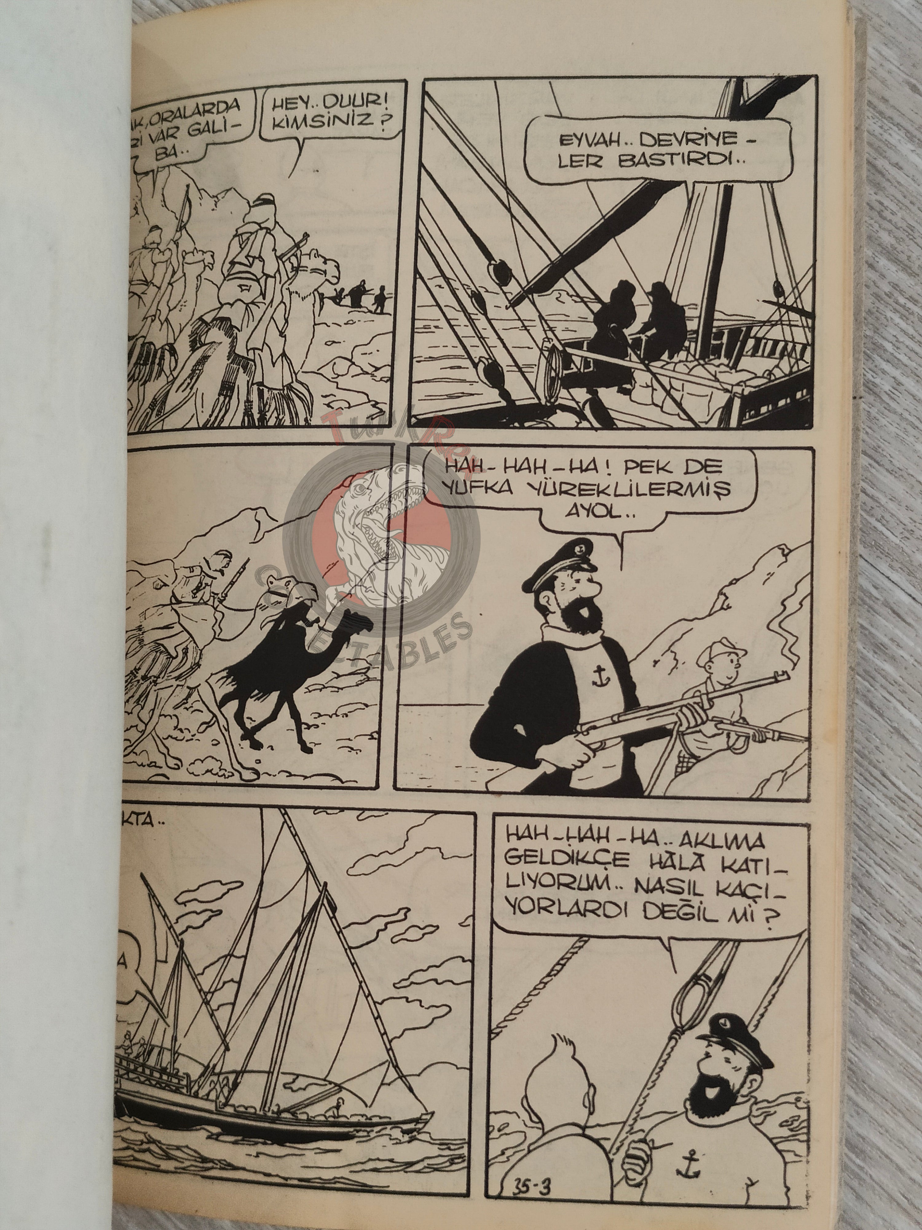 Tintin – The Red Sea Sharks 1973 Turkish Edition Comic Turkey