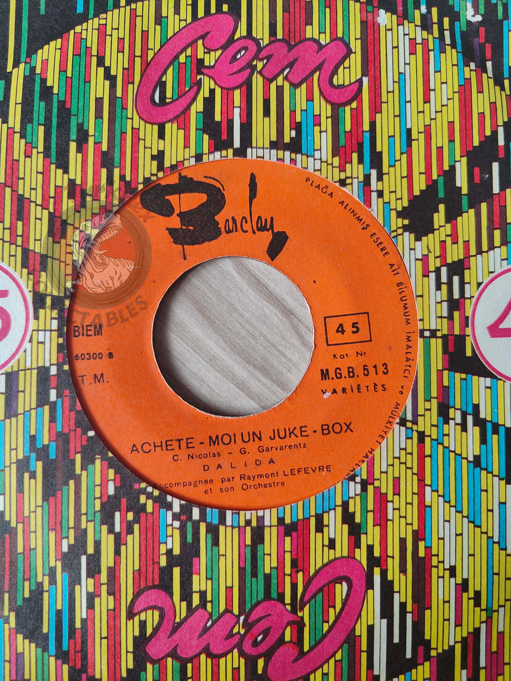 Dalida – La Leçon De Twist 7" Turkish Pressing Vinyl Turkey Edition