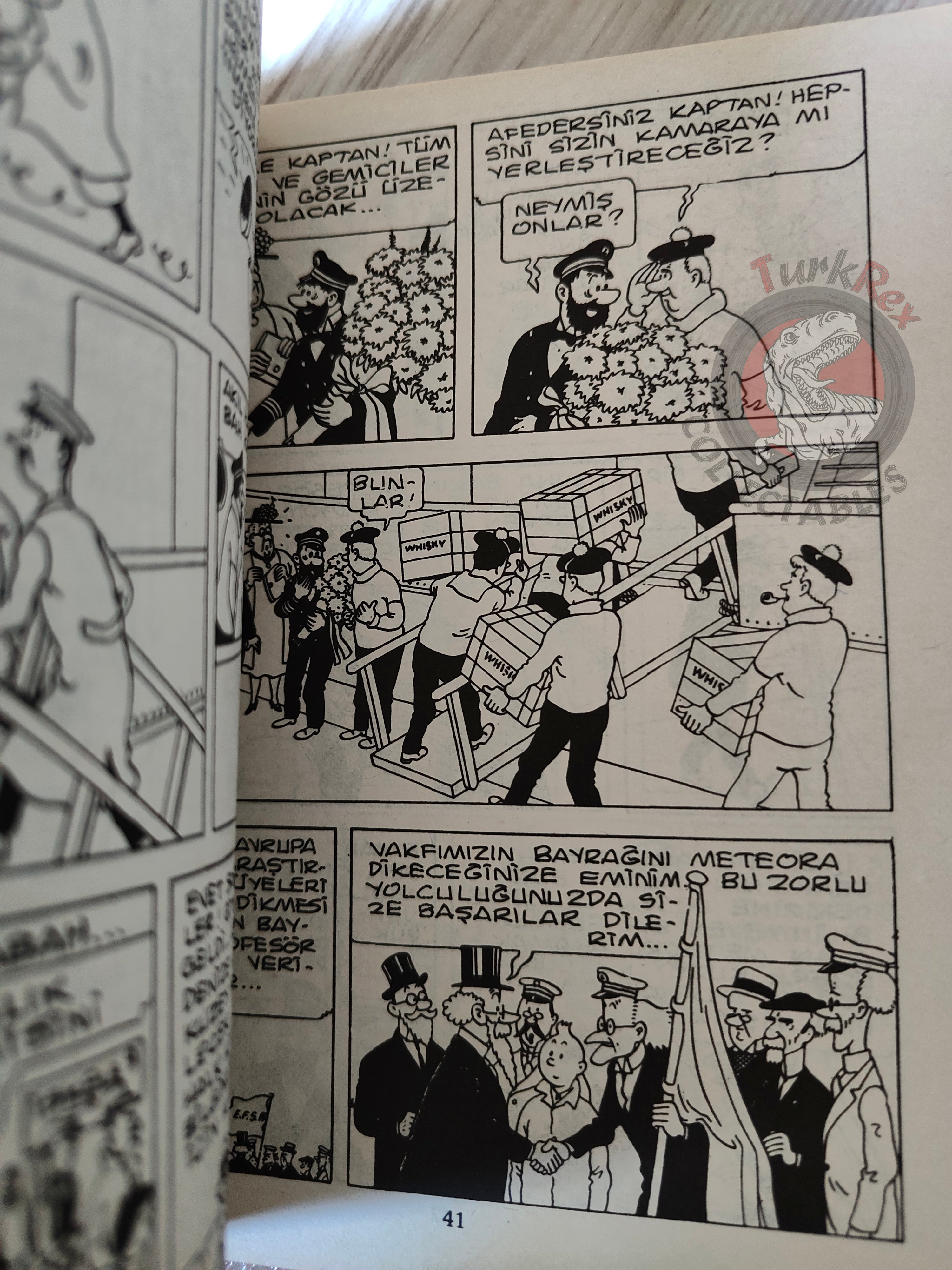 Tintin – The Shooting Star mid 1980s Turkish Edition Comic Turkey 2