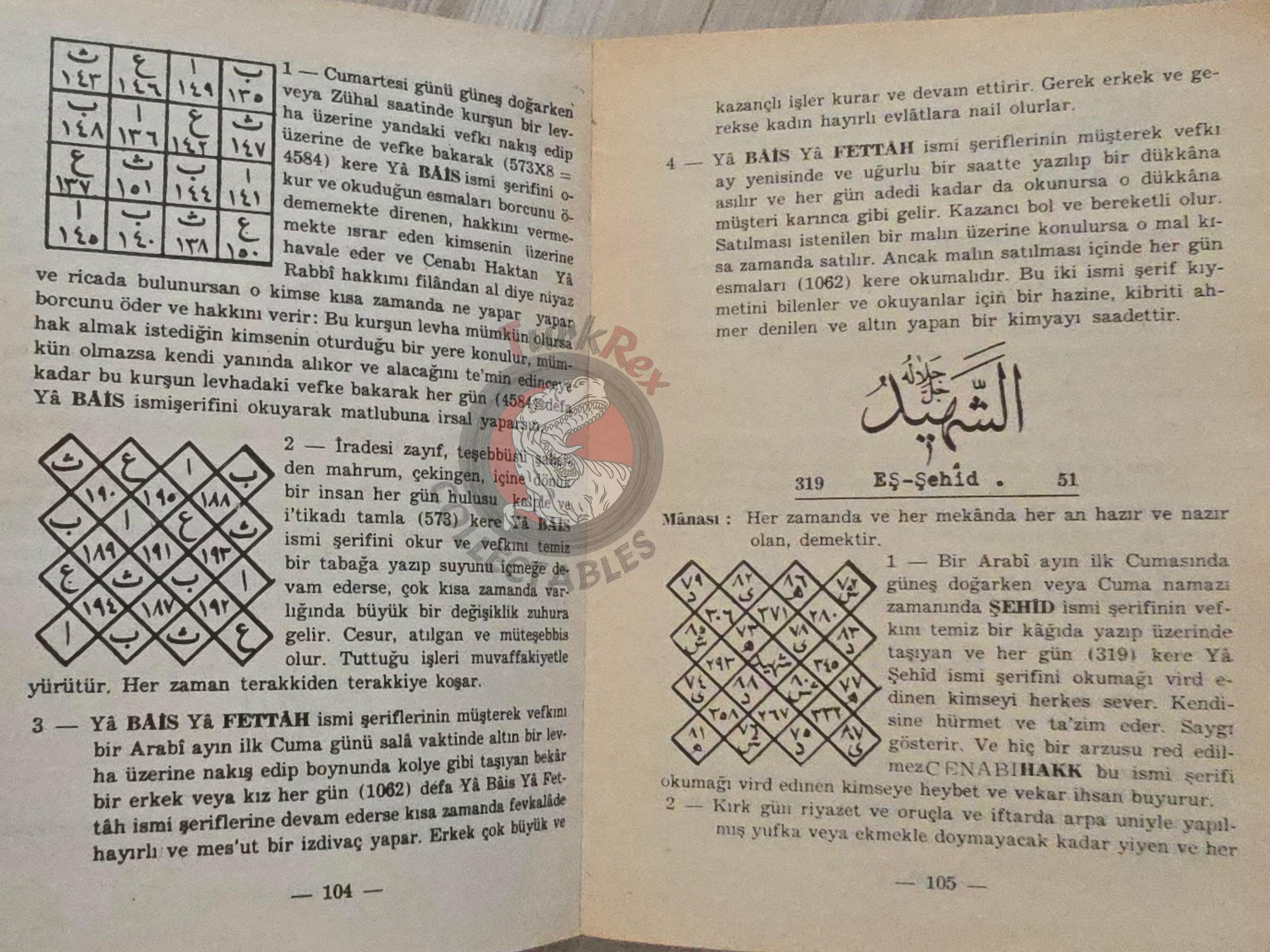 Hidden Sciences Vol 3 Islamic Occult Havass Vefq Spells Charm Turkish Book Islam Talisman