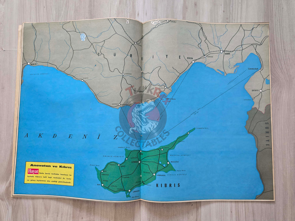 Hayat 1967 Cyprus Under Tension Turkish Mag Turkey Jacqueline Kennedy War