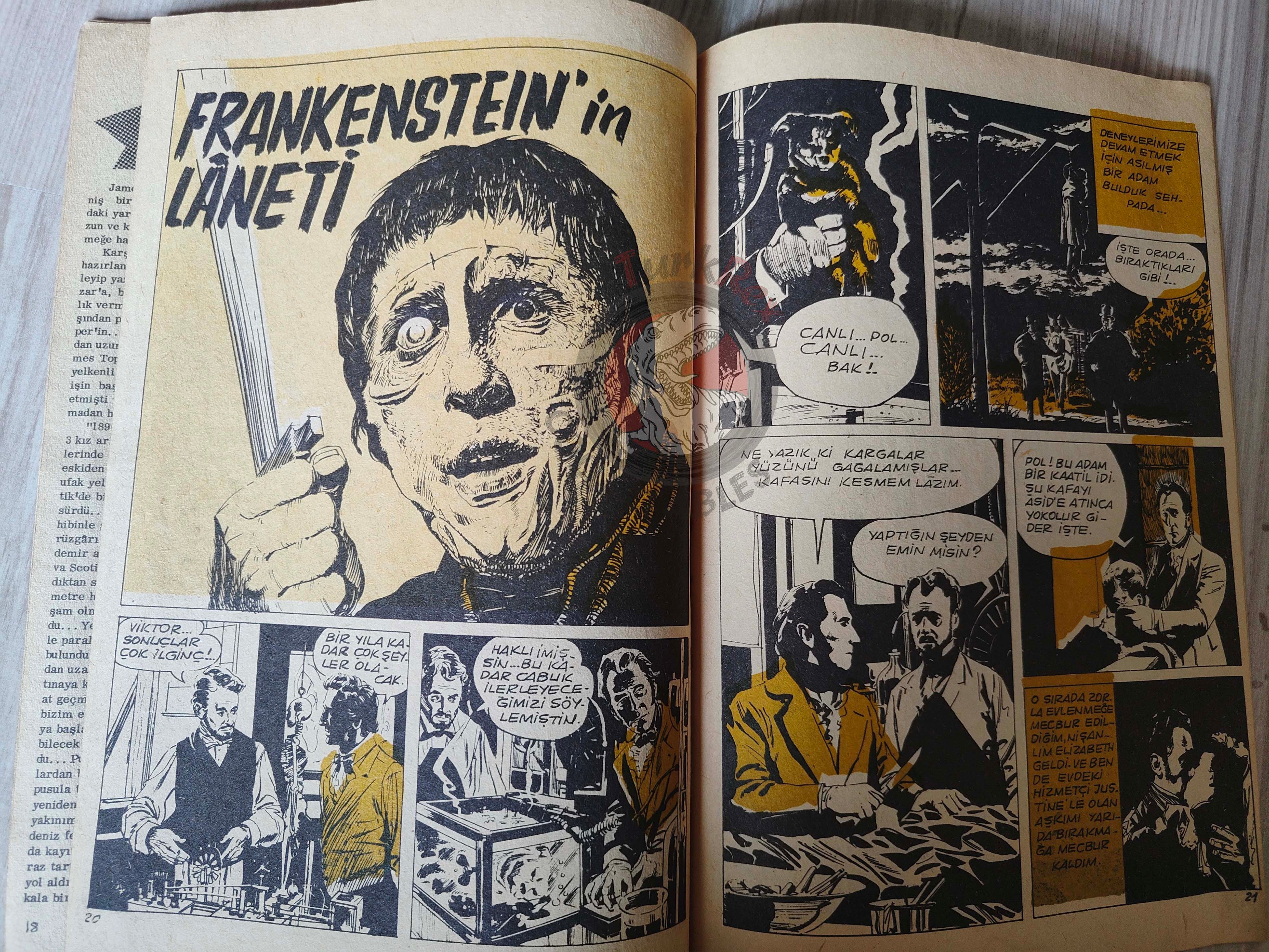 Korku Magazin #75 1969 Turkish Comic Turkey Warren Creepy Eerie Frankenstein